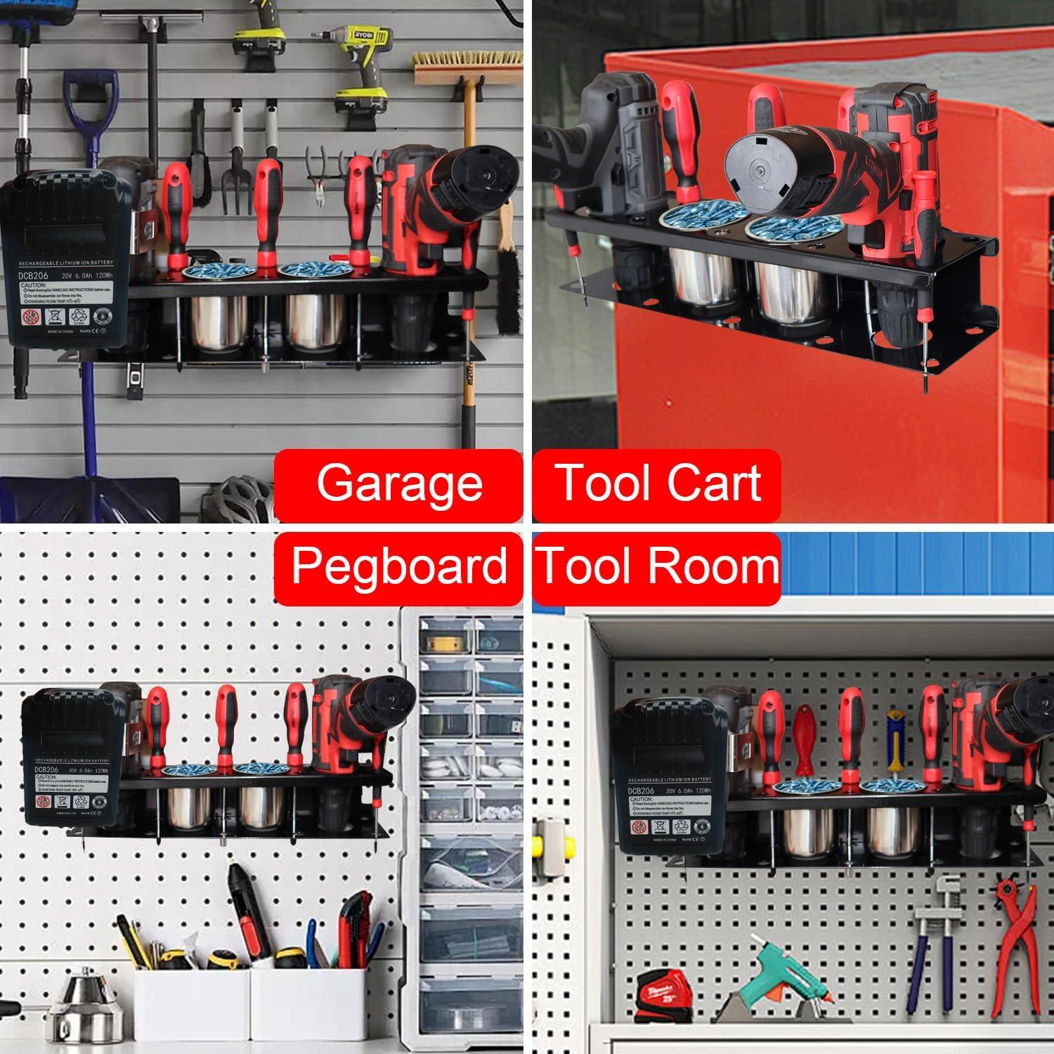 Organizador Magnético de Herramientas EKIORI 4 Tazas Acero Inoxidable
