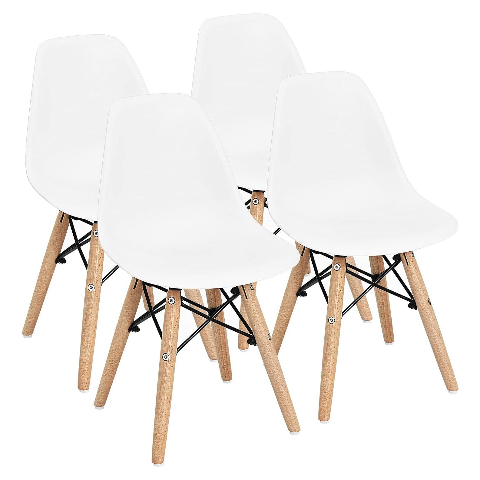 Silla para Niños Costzon Mini DSW 4 Pcs Blanca Ergonómica