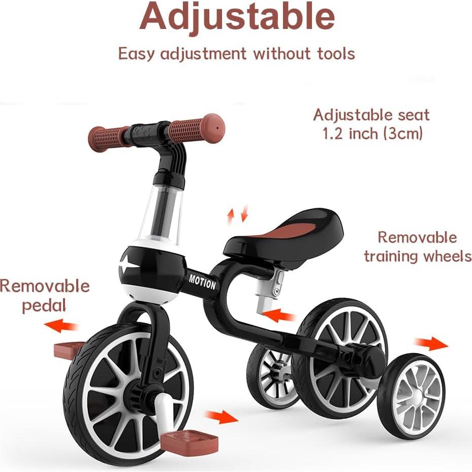 Triciclo Infantil XIAPIA UU para Niños 2-4 Años Ajustable