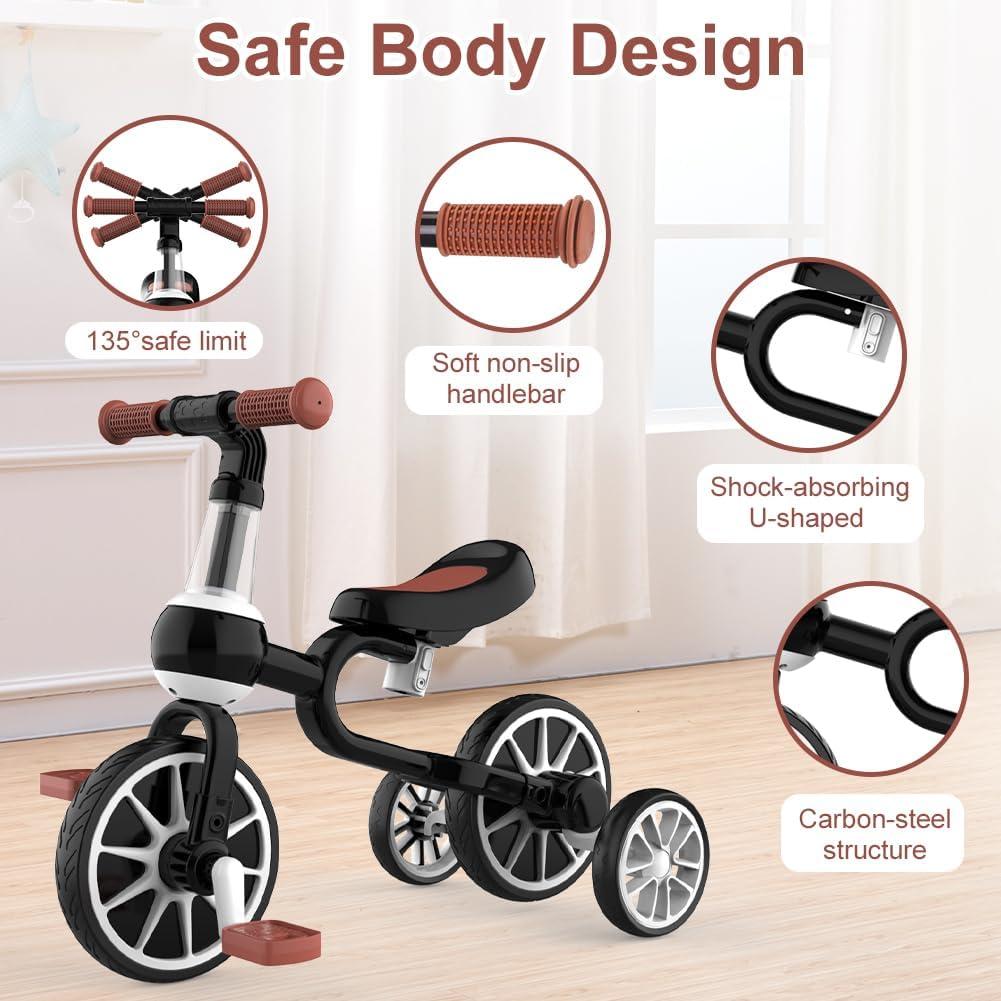 Triciclo Infantil XIAPIA UU para Niños 2-4 Años Ajustable