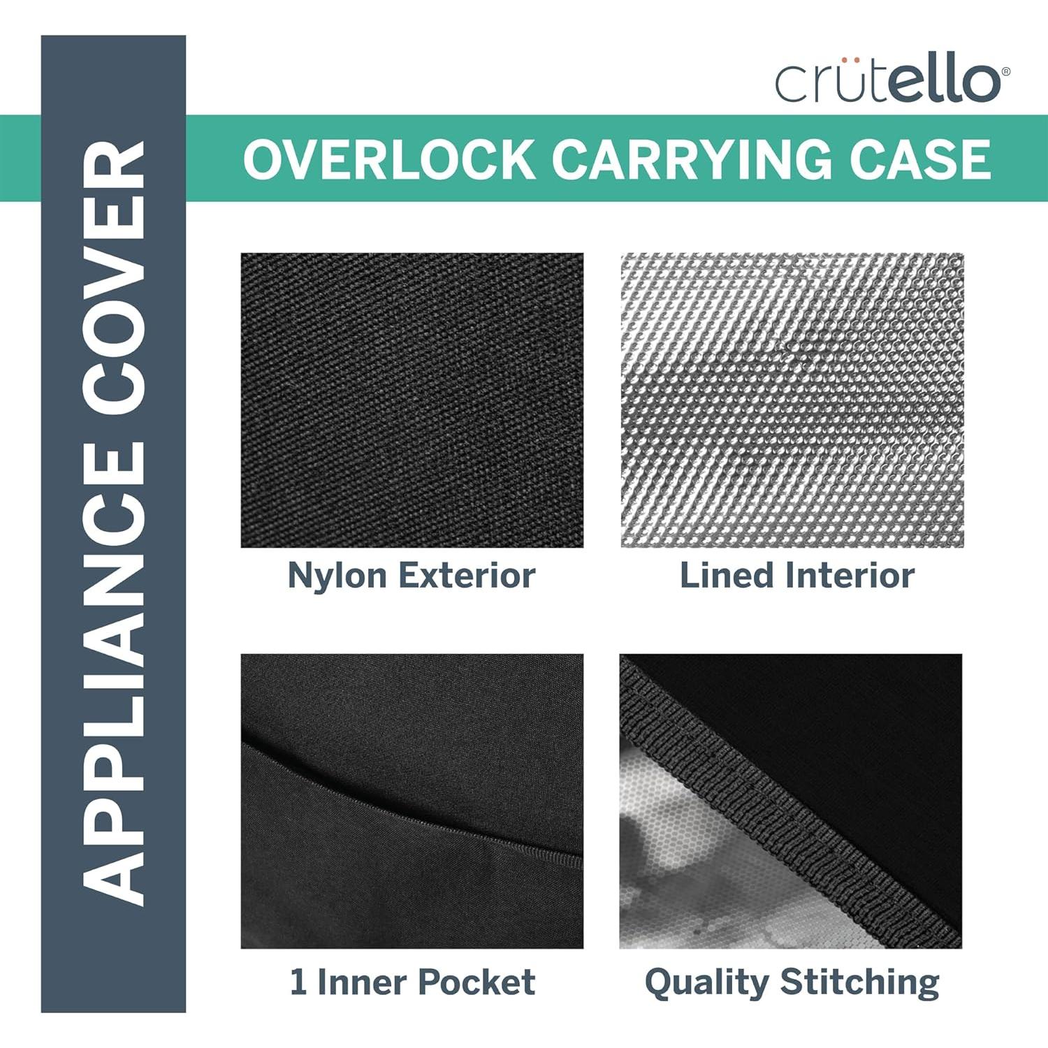 Funda para Máquina de Coser Crutello Negra - Universal con Bolsillos