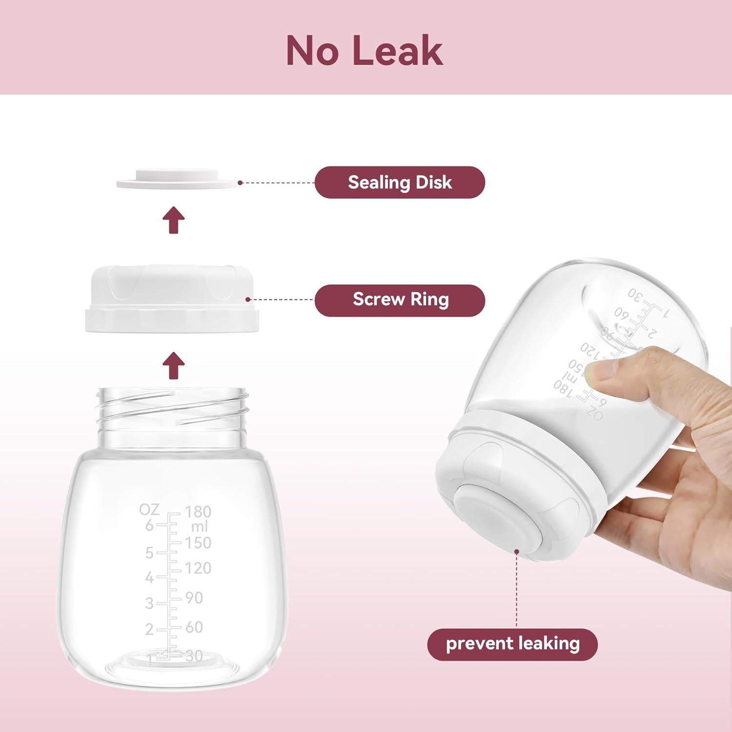 Botellas de Almacenamiento de Leche TOVVILD 4 pcs 180ml