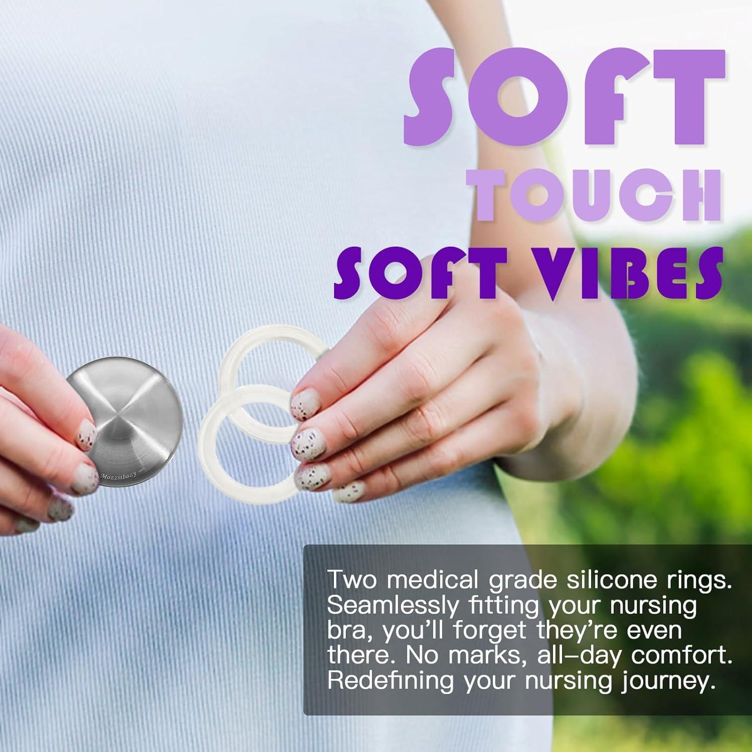 Tazas de Lactancia de Plata 999 Momuro - Tamaño Regular