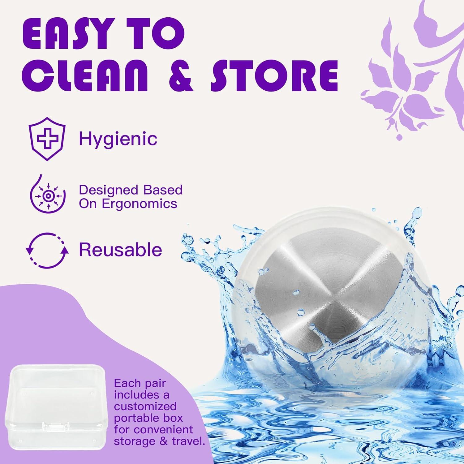 Tazas de Lactancia de Plata 999 Momuro - Tamaño Regular