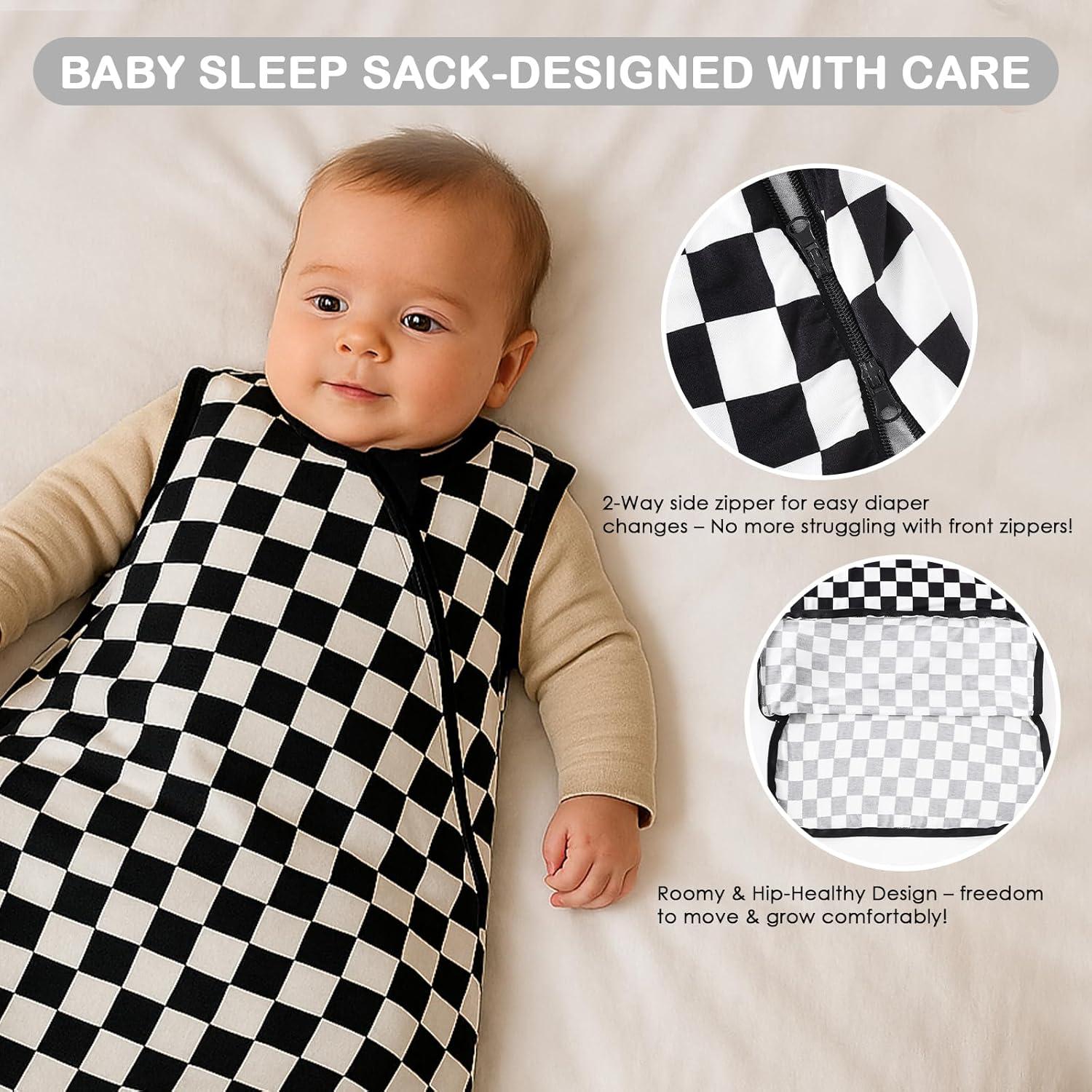 Saco de Sueño Chichoo para Bebés 0-3 Meses Negro 0.5 Tog