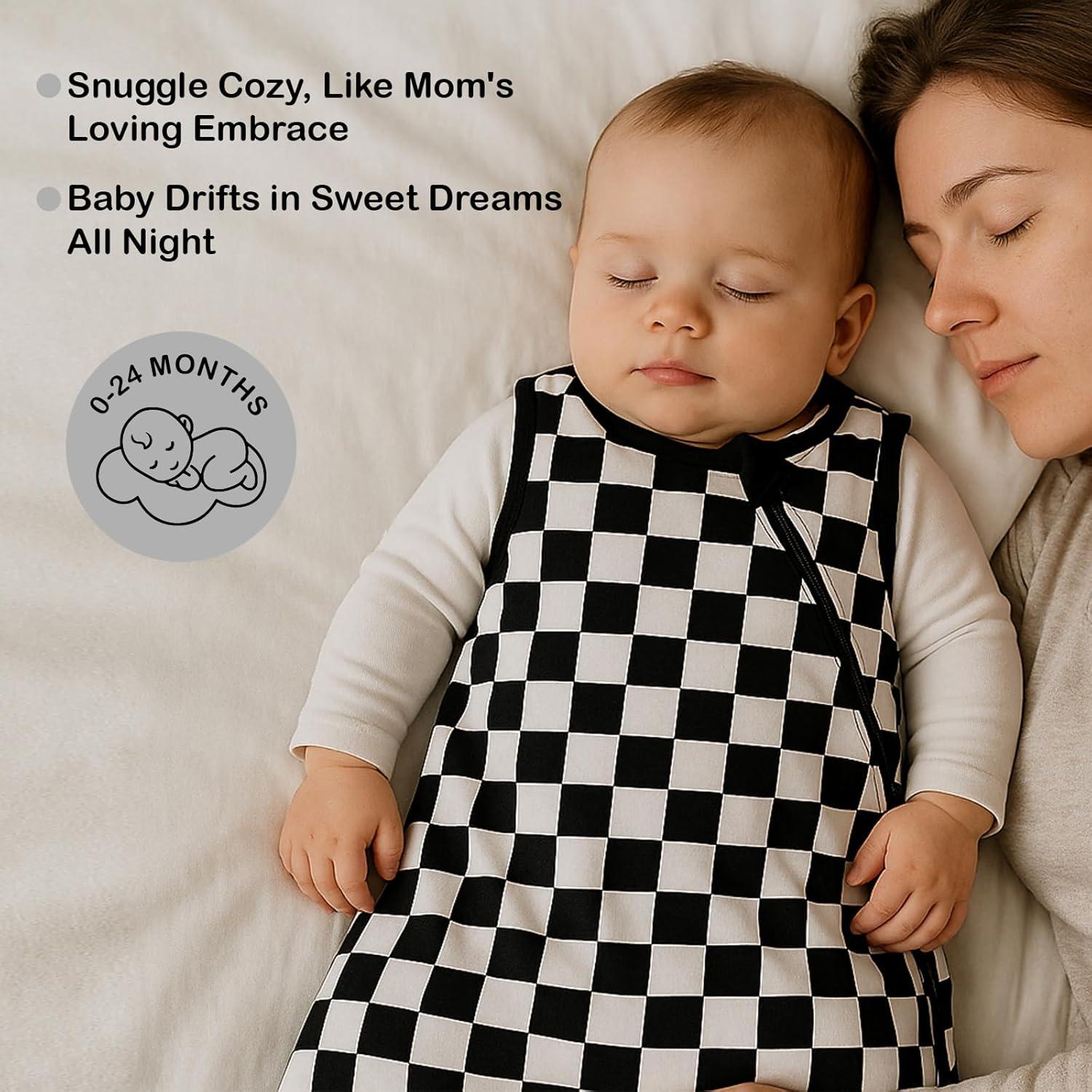 Saco de Sueño Chichoo para Bebés 0-3 Meses Negro 0.5 Tog