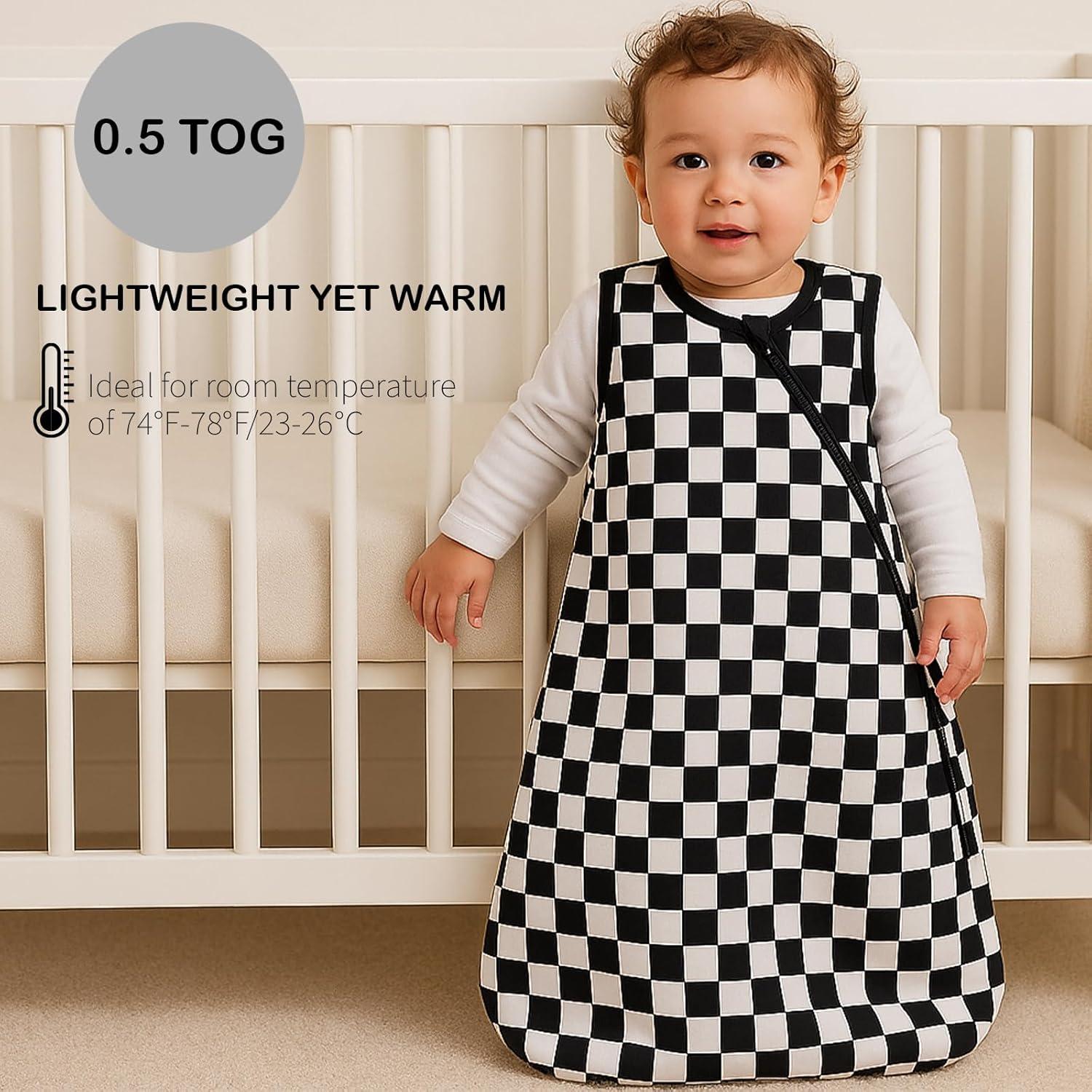 Saco de Sueño Chichoo para Bebés 0-3 Meses Negro 0.5 Tog