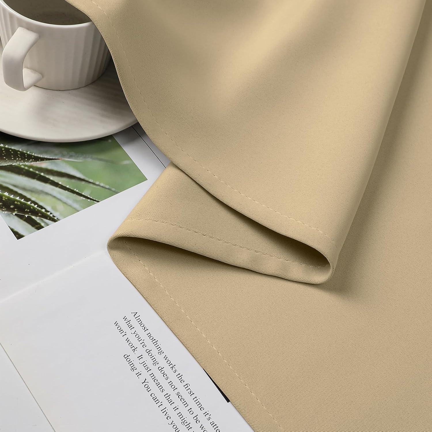 Cortinas Beige Blackout CUCRAF 132x114 cm 2 Paneles Aislantes