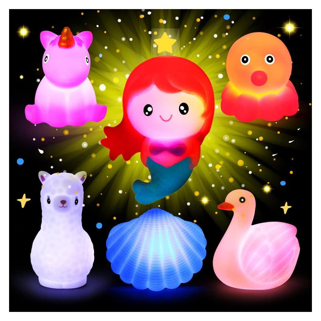 Juguetes de Baño Woby para Niños 1-3 Años con Luz LED