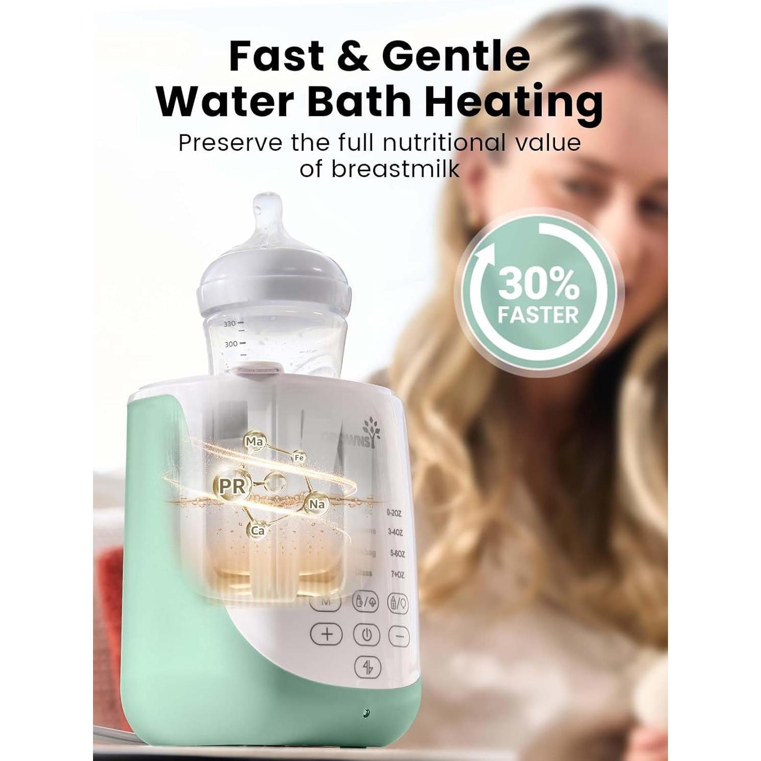 Calentador de Biberones GROWNSY 10 en 1 con Auto-elevación