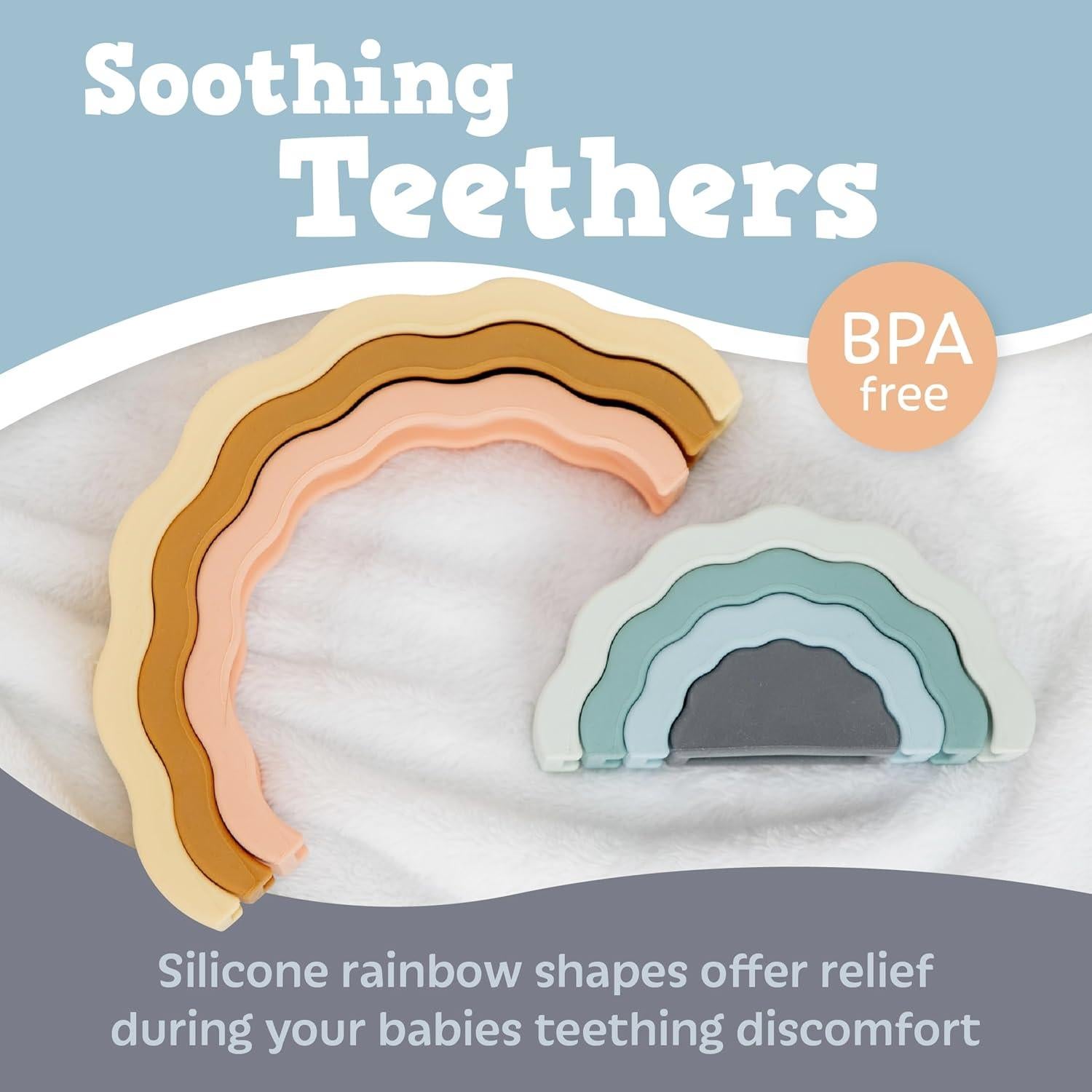 Apilador Arcoíris Ripple ReLIVE - Bloques de Silicona para Bebés