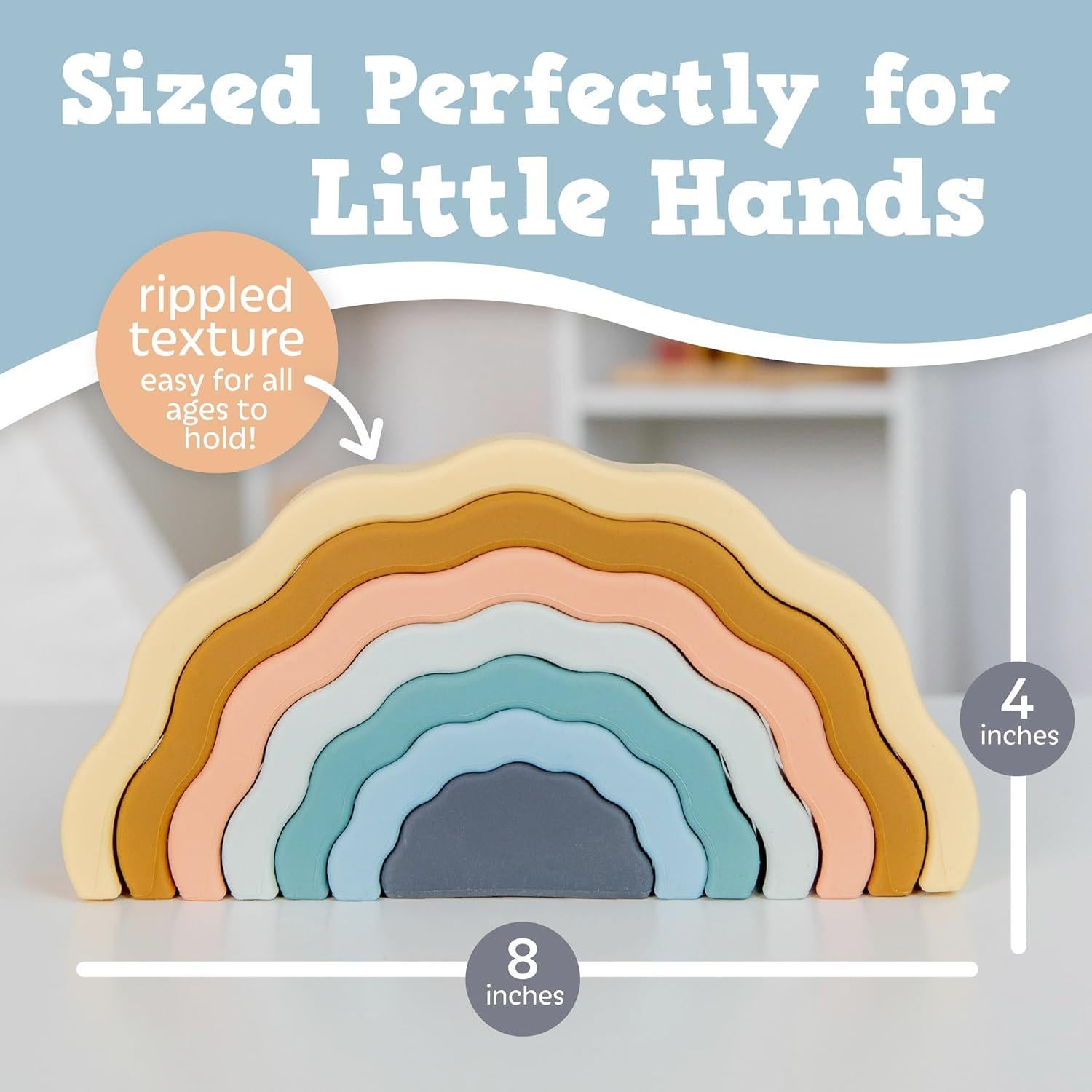 Apilador Arcoíris Ripple ReLIVE - Bloques de Silicona para Bebés