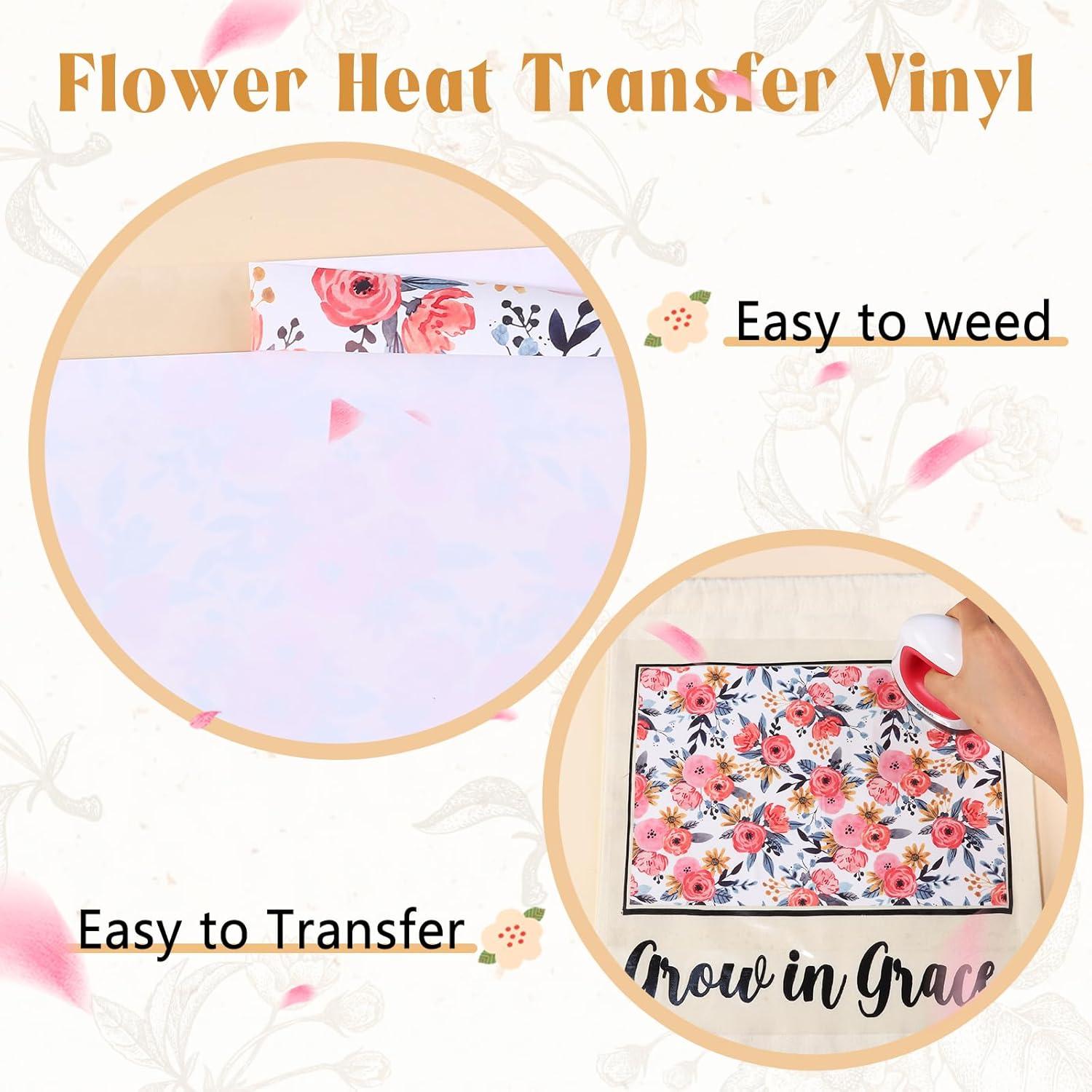 Vinilo HTV Floral 10 Hojas 30.48x25.4 cm HTVSTD
