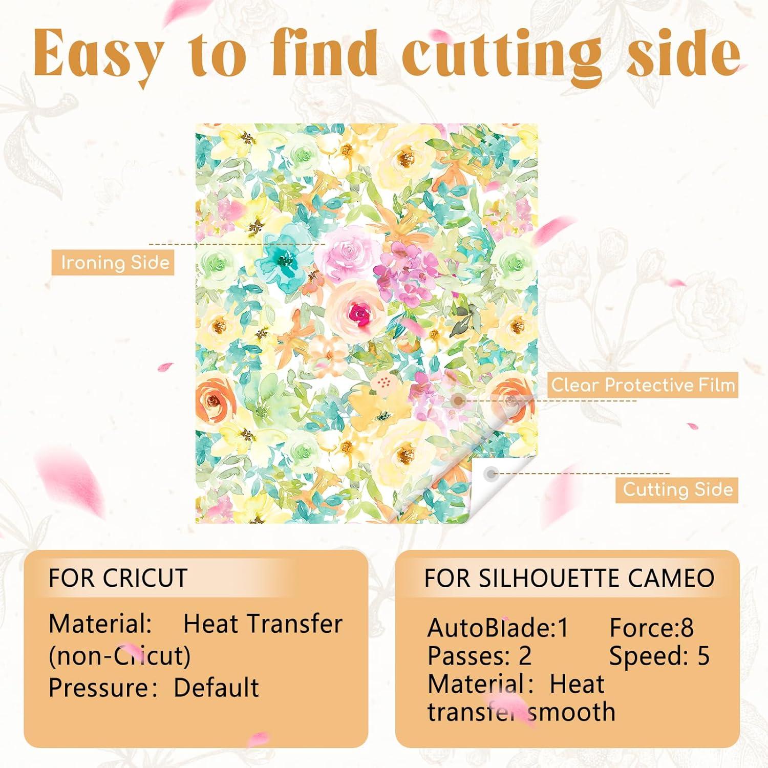 Vinilo HTV Floral 10 Hojas 30.48x25.4 cm HTVSTD