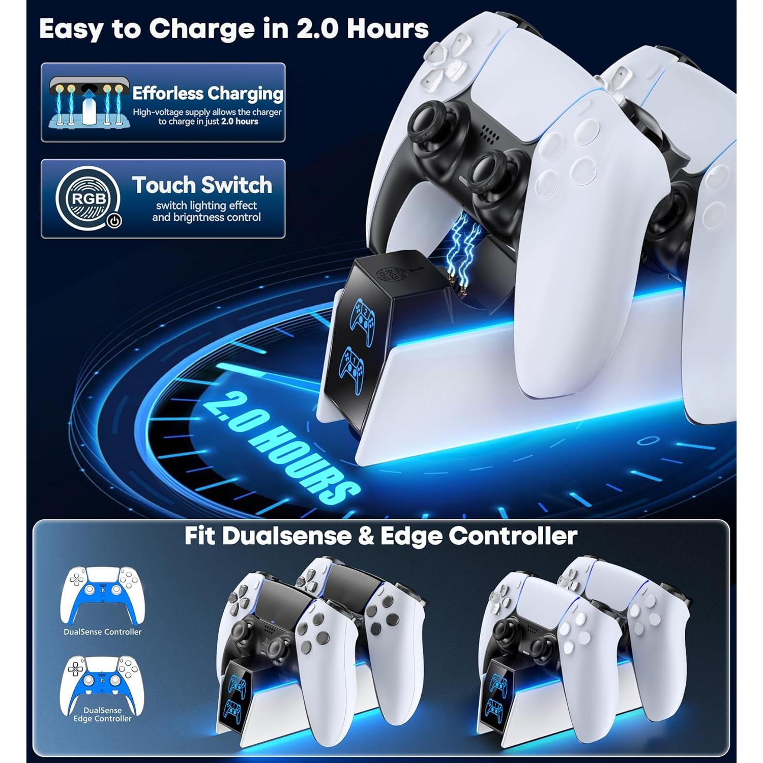 Cargador Rápido OIVO para Controladores PS5 - Estación Dual