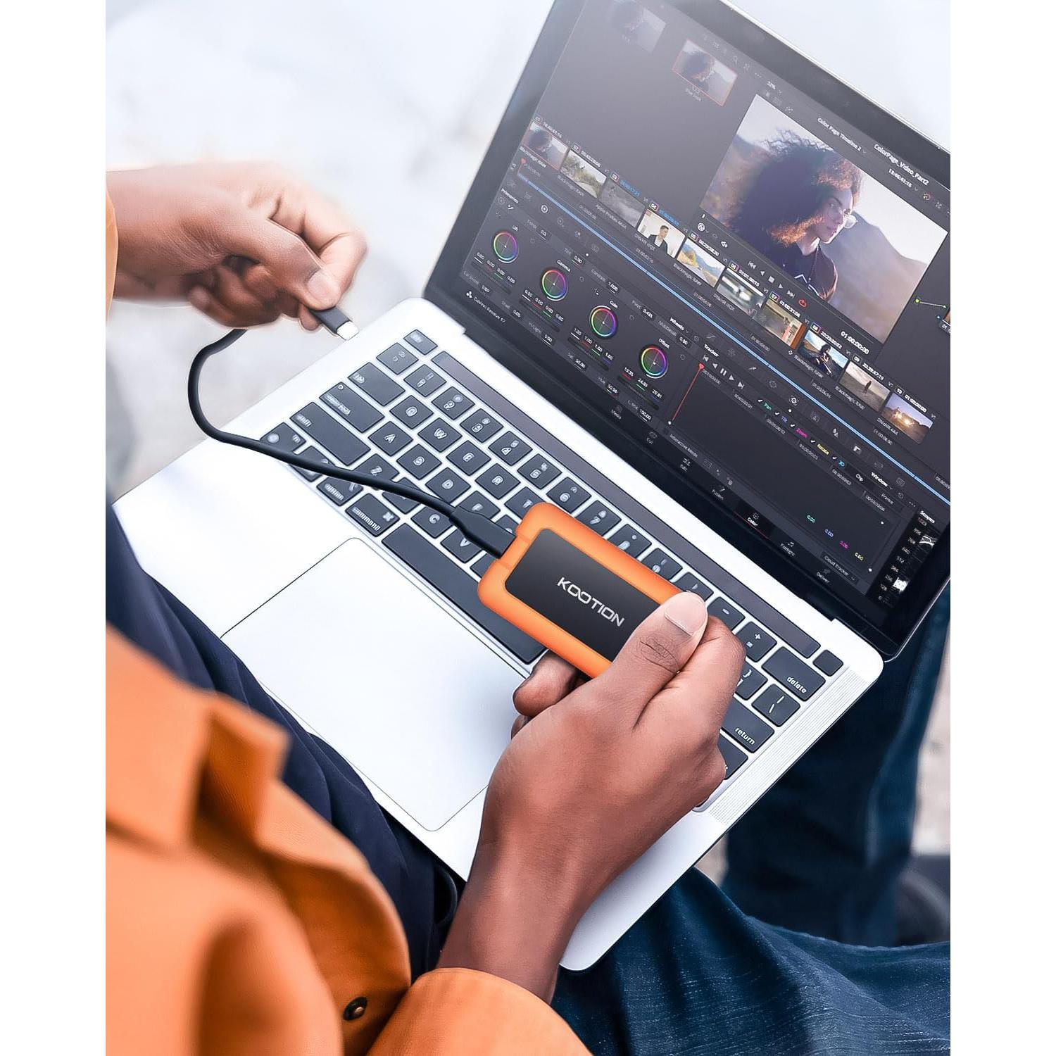 SSD Portátil KOOTION 1TB USB-C 2000MB/s Externo Resistente