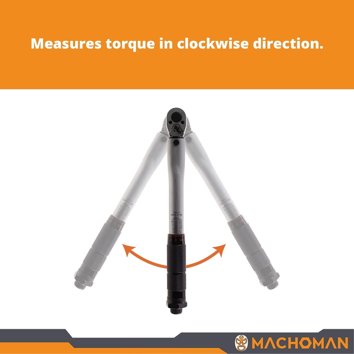 Juego de Llave de Torque Mecánico MACHOMAN TQW203 20-200 Nm