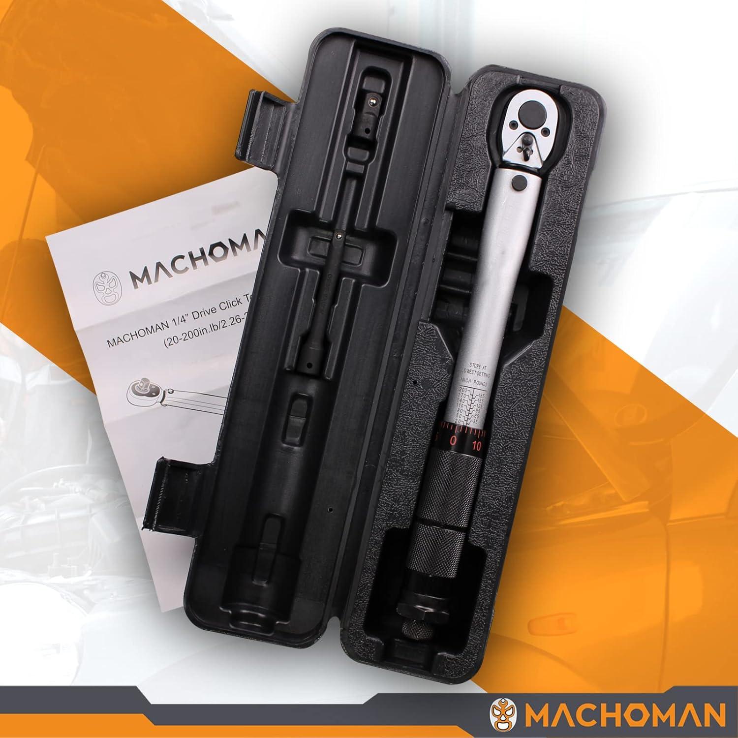 Juego de Llave de Torque Mecánico MACHOMAN TQW203 20-200 Nm