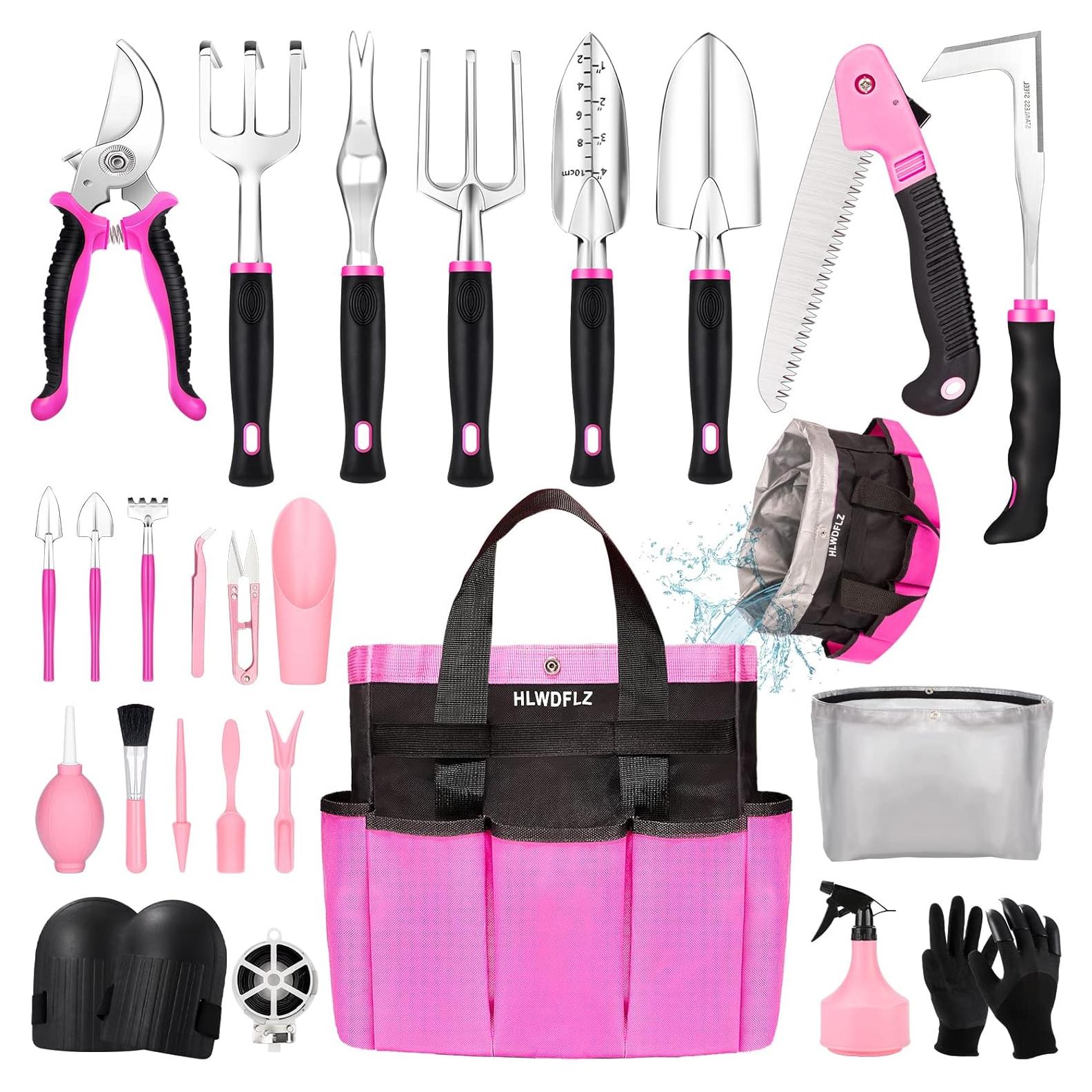 Juego de Herramientas de Jardinería Rosa HLWDFLZ 24 Piezas