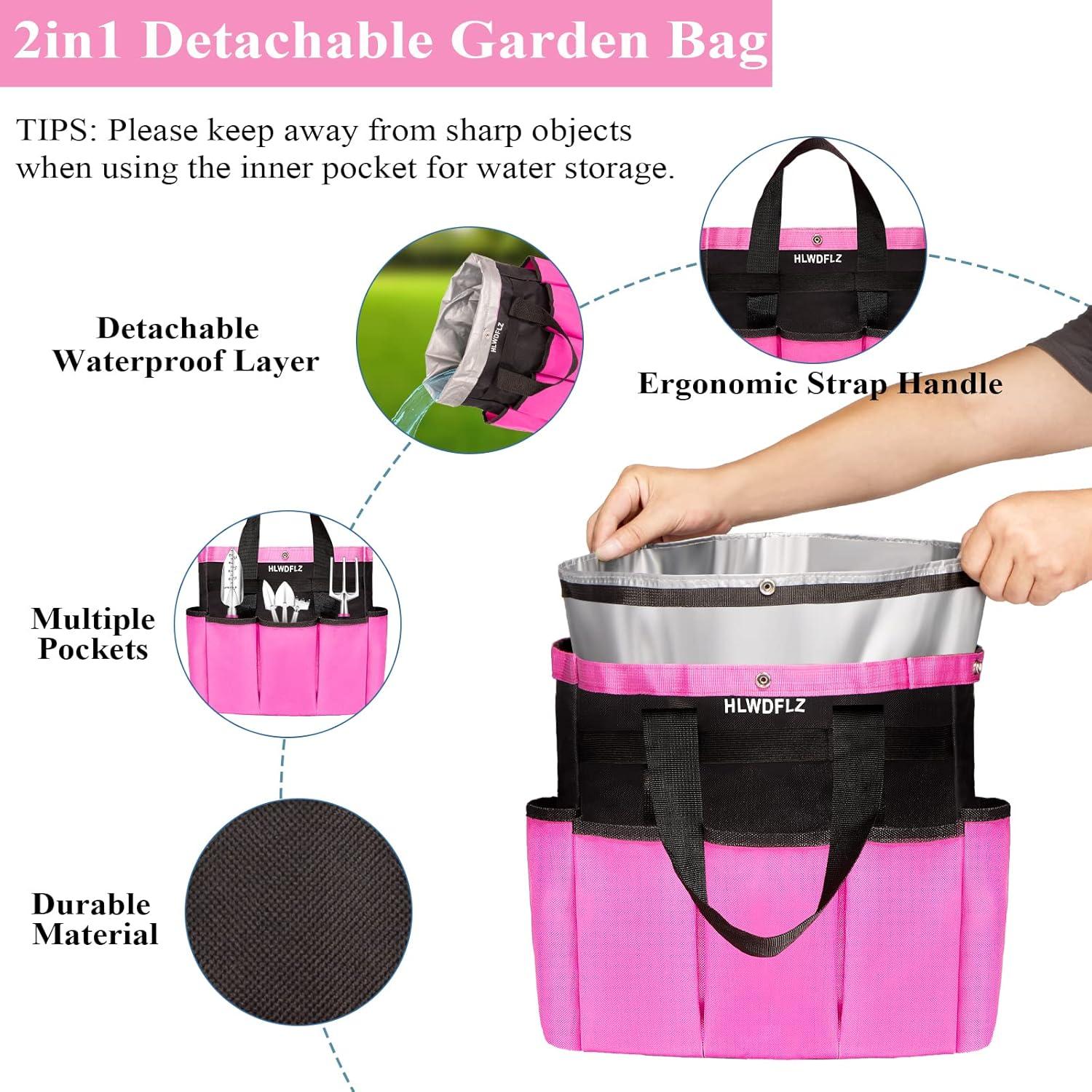 Juego de Herramientas de Jardinería Rosa HLWDFLZ 24 Piezas