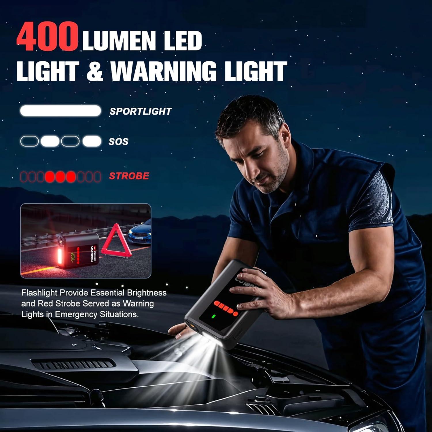 GOOLOO A2 Arrancador de Salto 2500A con Compresor 150 PSI