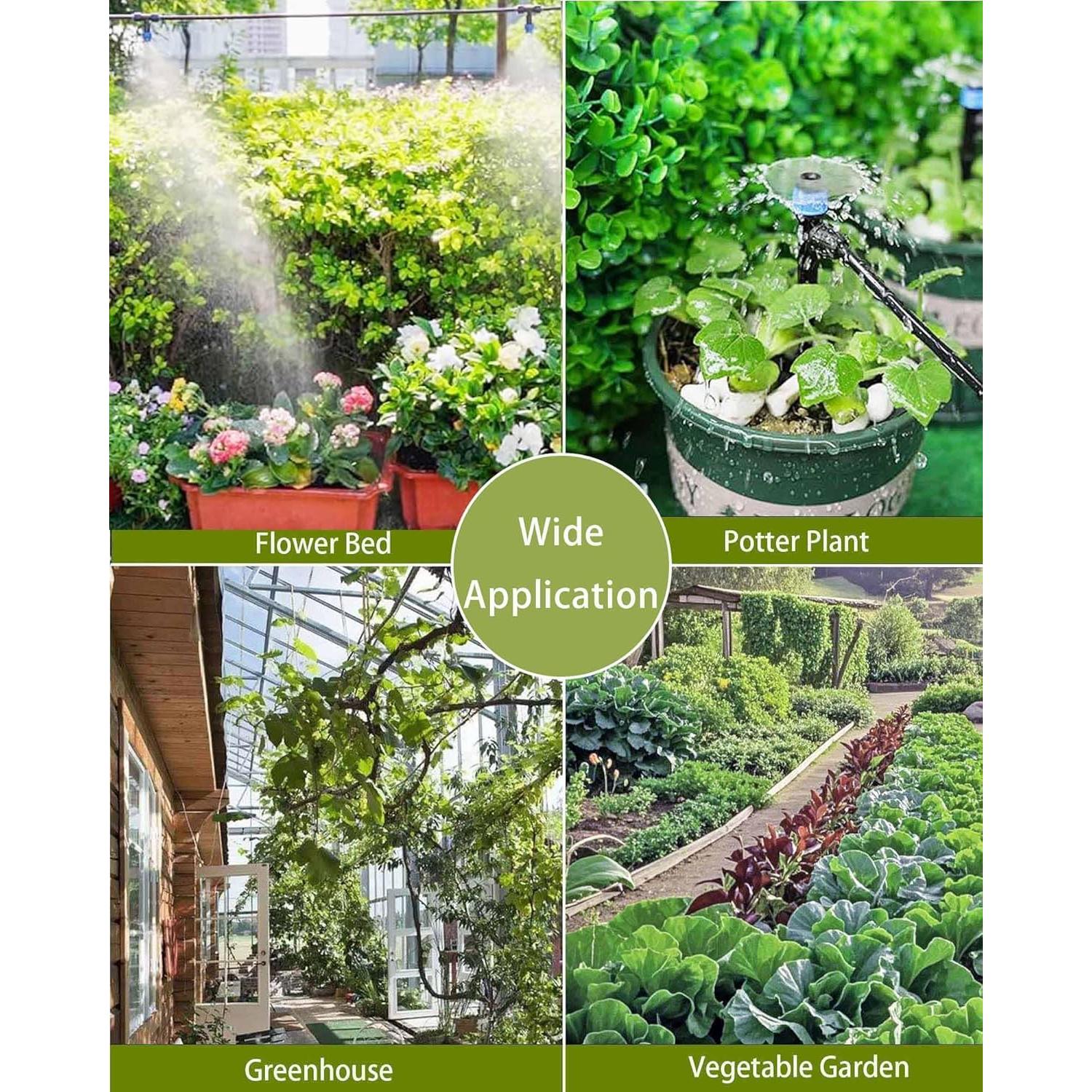 Kit de Riego por Goteo Automático Alxcellion 10.97m Jardín