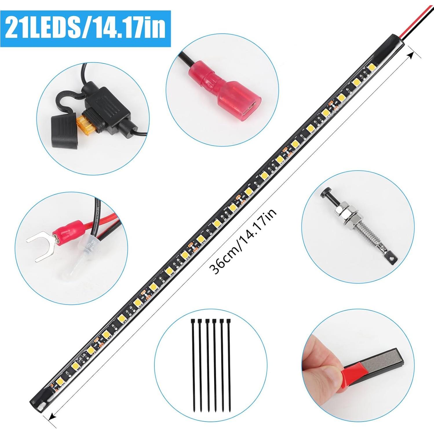 Kit de Luz LED Bajo el Capó GreceYou 36cm IP67 12V