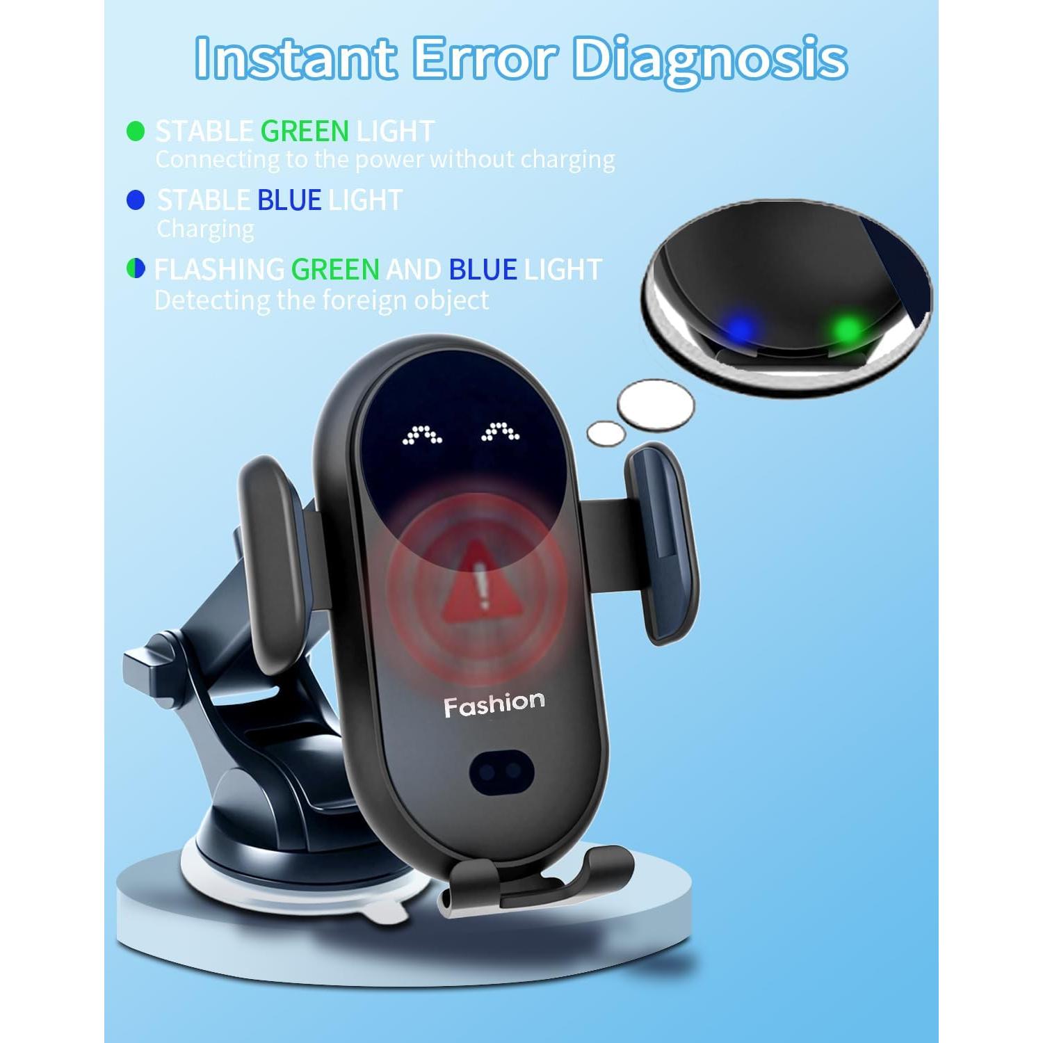 Cargador Inalámbrico para Auto Aendern 15W con Soporte 3 en 1