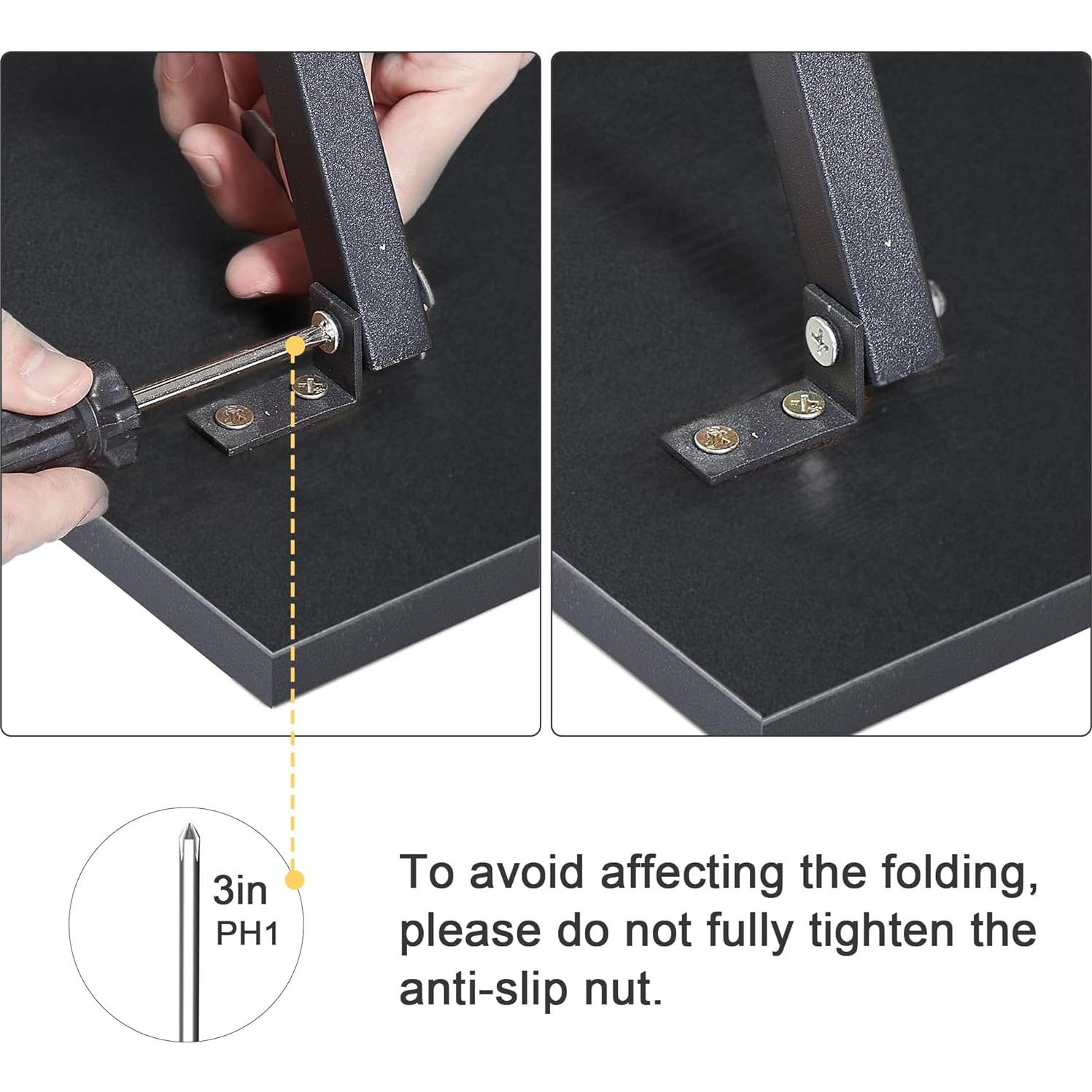 Bandeja de TV Plegable VECELO Set de 2 Negro con Soporte