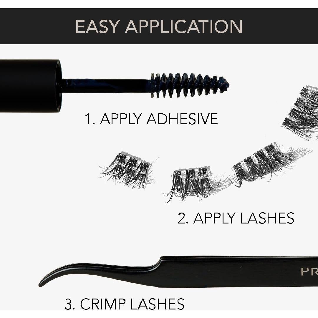 Pestañas en Racimos Pro Lash Ojo de Gato Clásico No. 8 - Negro