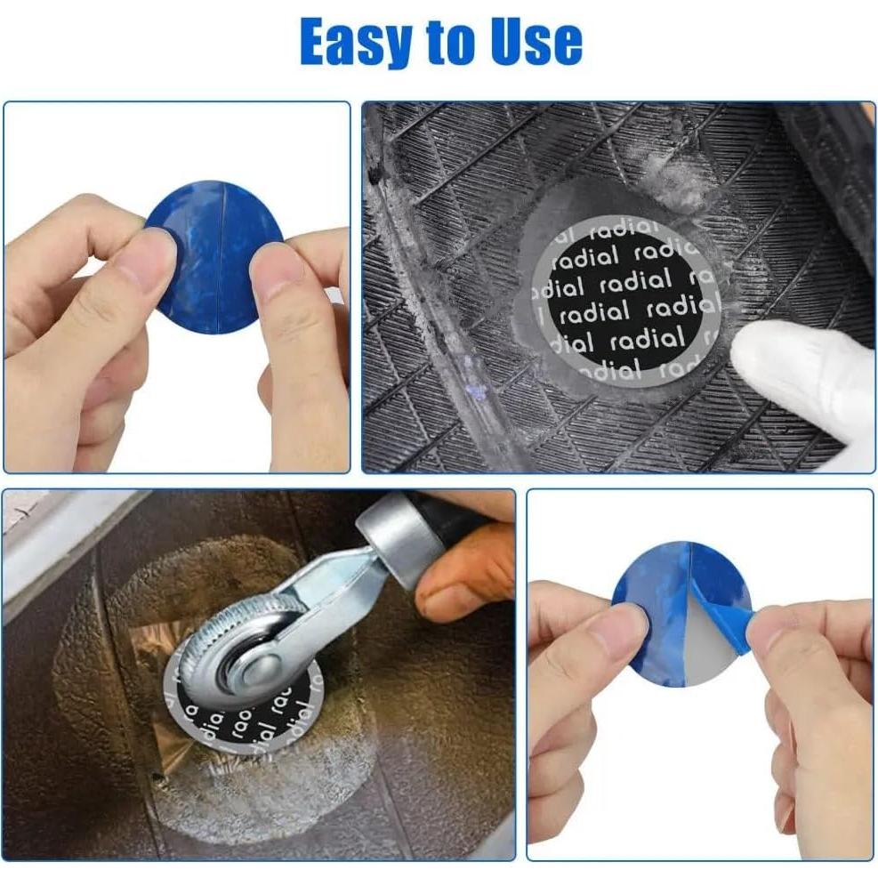 Kit de Parches de Neumáticos Z-oneMart 150 Pcs 42mm