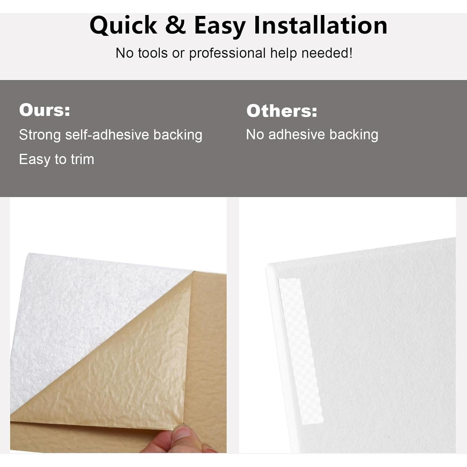 Paneles Acústicos Durbles - Aislamiento de Sonido 12 Piezas Blanco