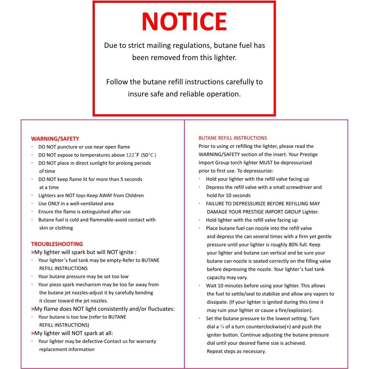 Encendedor Soplete Triple Prestige Supernova Cromo/Negro