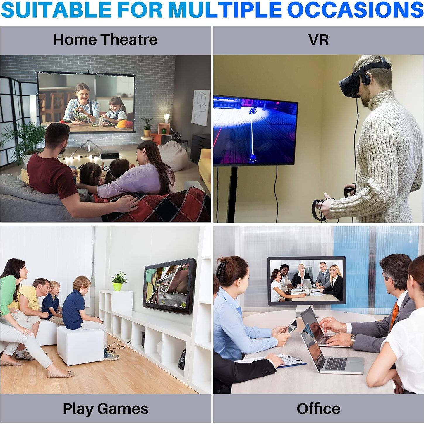 Cable HDMI 4K 1.5 Pies Adoreen 2 Paquete Alta Velocidad 18Gbps