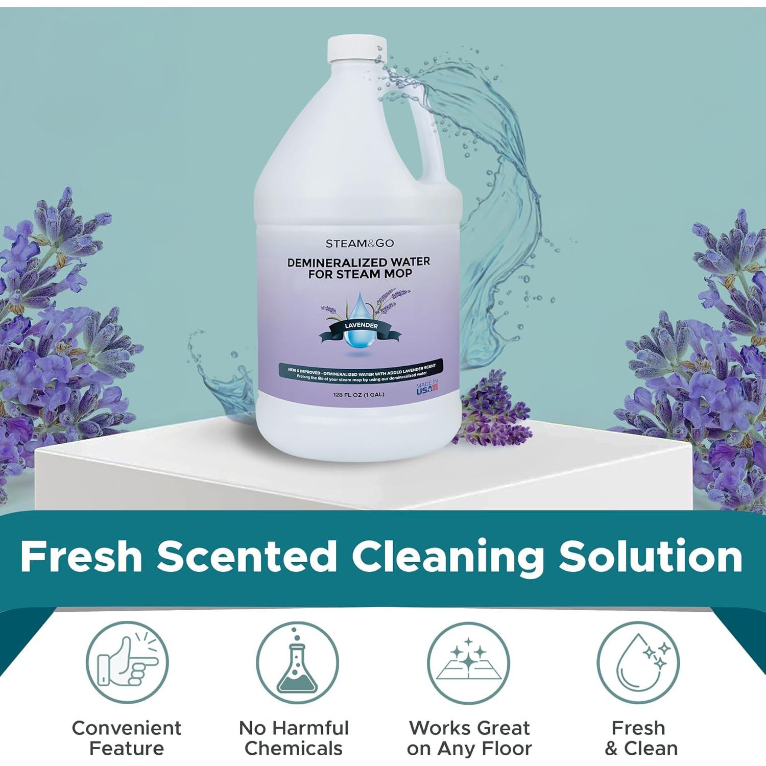 Agua Desmineralizada Steam & Go 3.785L Aroma Lavanda