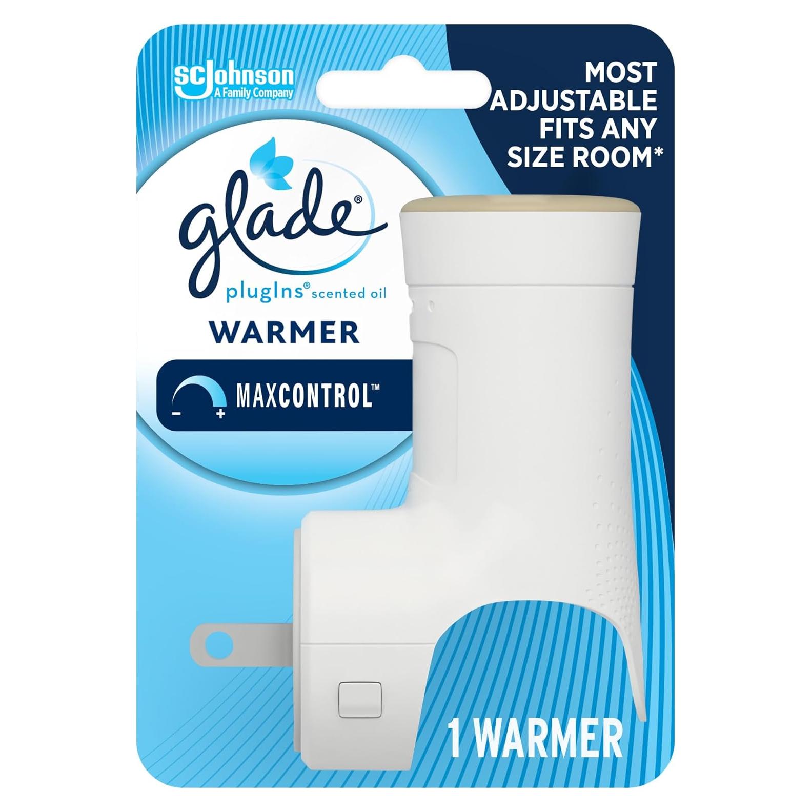 Glade PlugIns Air Freshener Warmer, Scented and Essential Oils for Home and Bathroom, Up to 50 Days on Low Setting