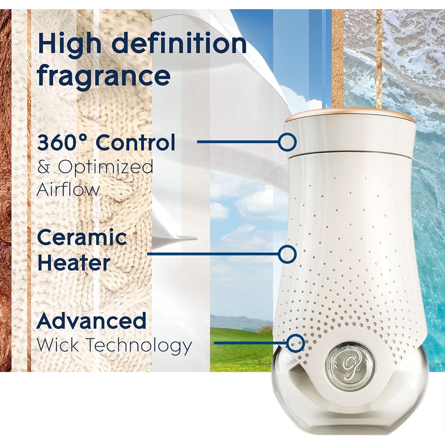 Glade PlugIns Air Freshener Warmer, Scented and Essential Oils for Home and Bathroom, Up to 50 Days on Low Setting