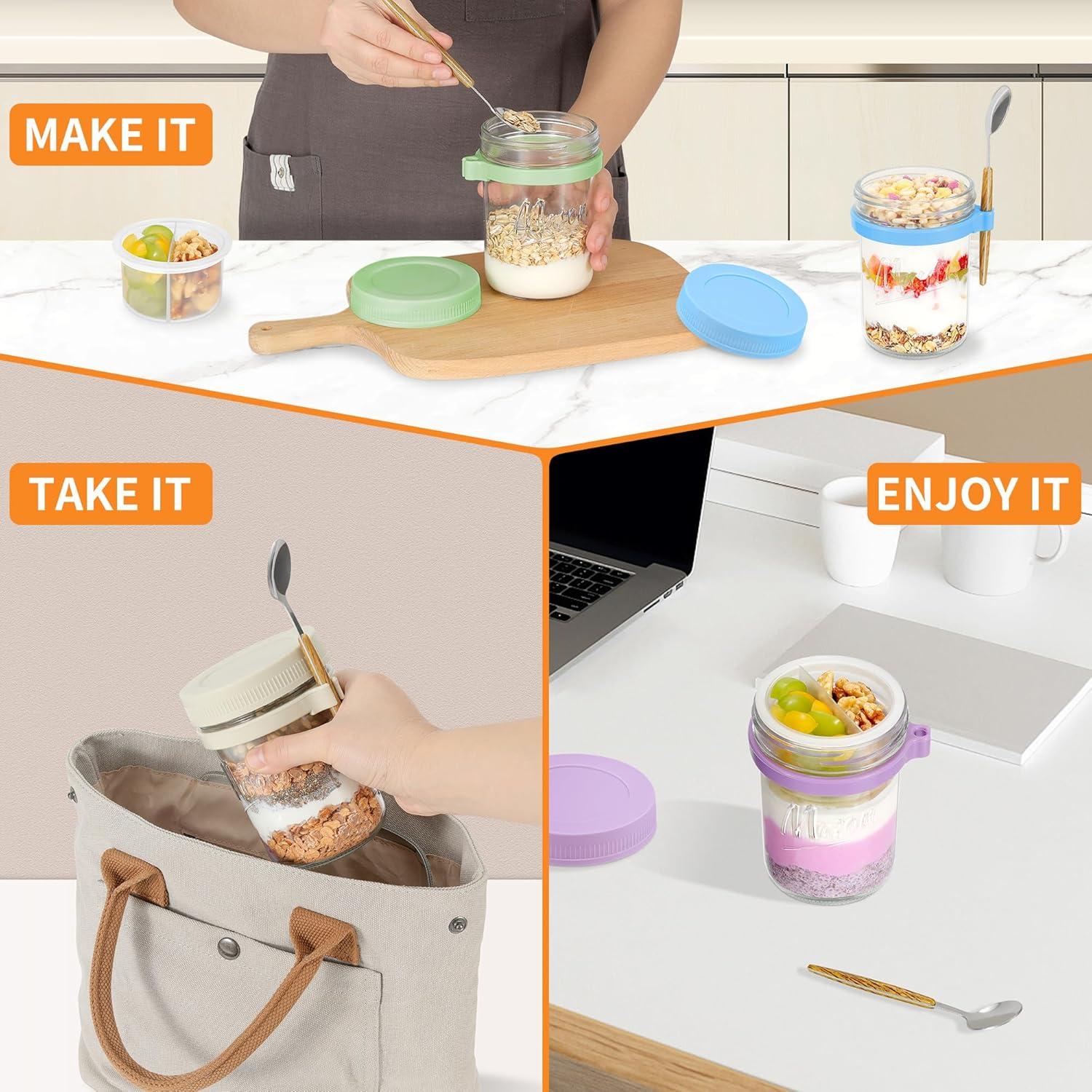 Paquete de 2 Tarros de Vidrio Herméticos 16 oz Xyptorix