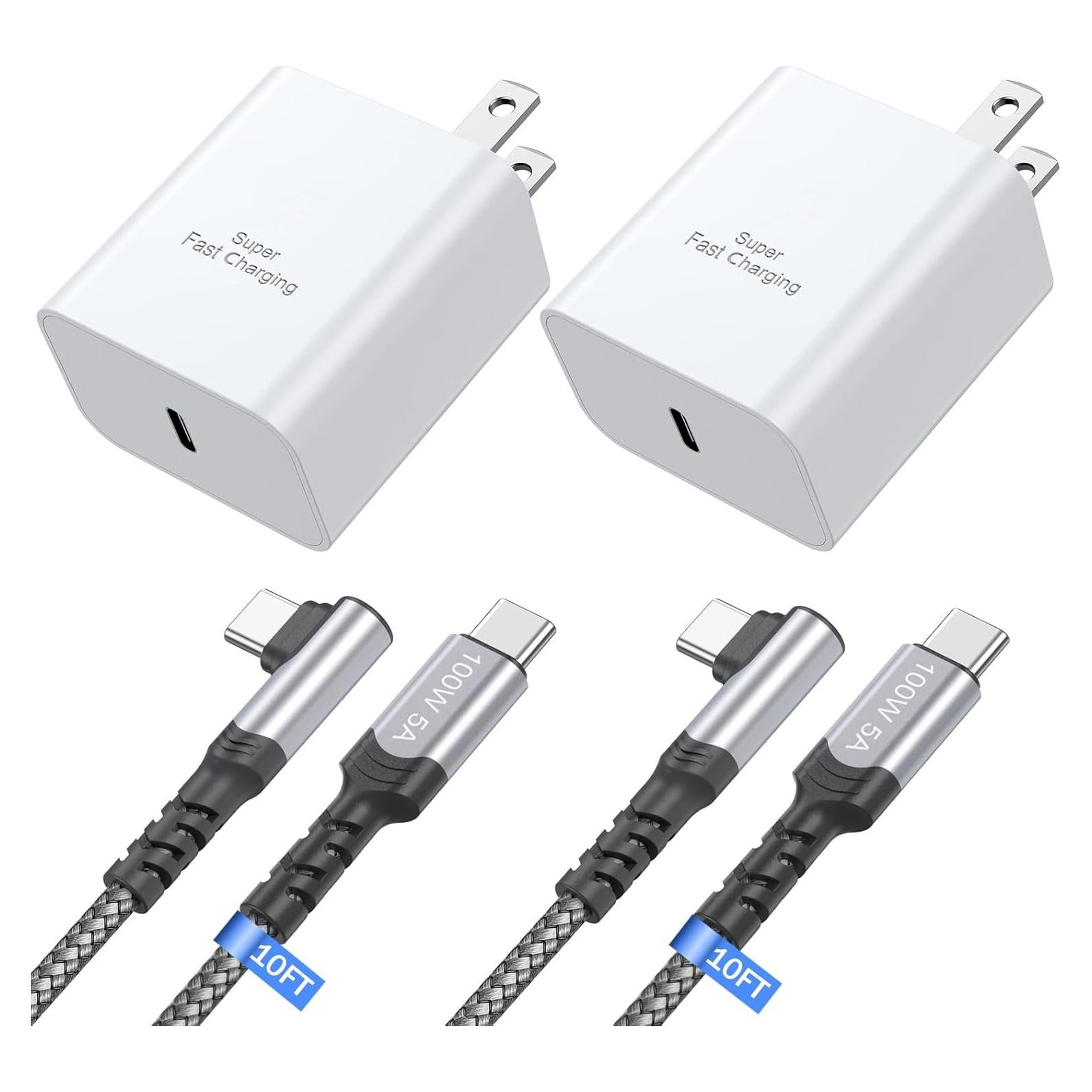 Cargador Rápido USB C 45W + Cable 10FT Blanco - Samsung