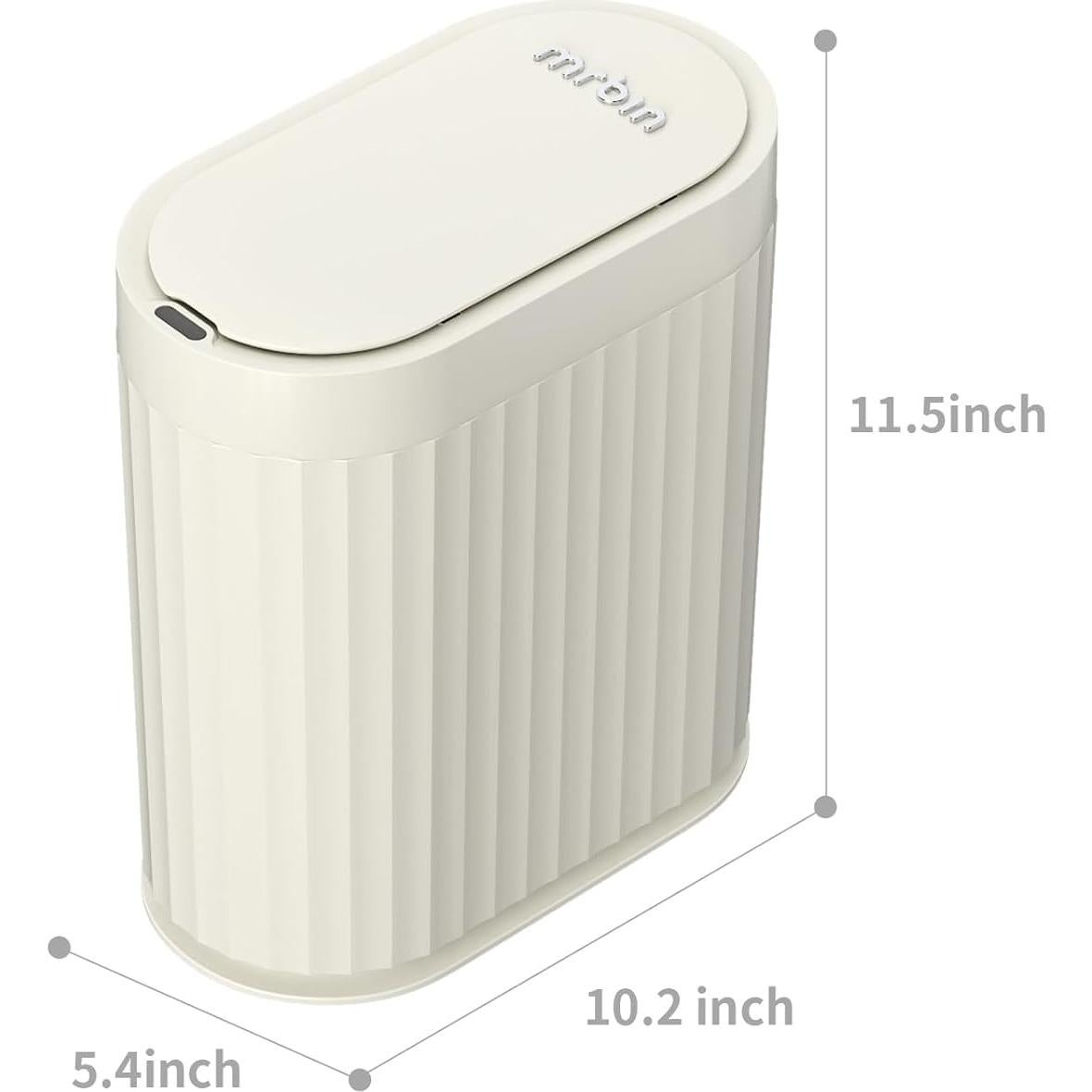 Cubo de Basura Automático MRBIN 2 Galones Blanco Crema