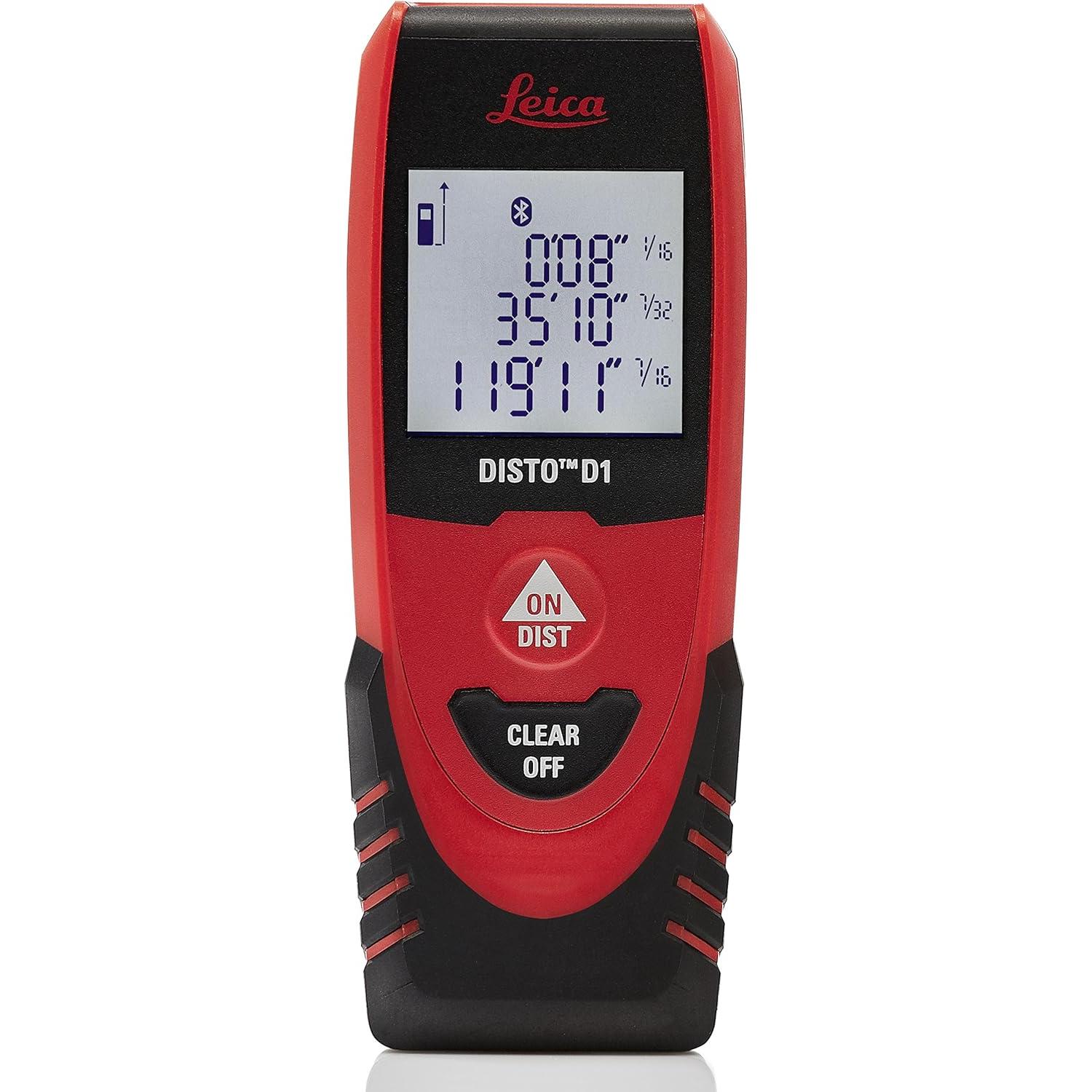Leica DISTO D1 Medidor Láser 36.58m Bluetooth Rojo