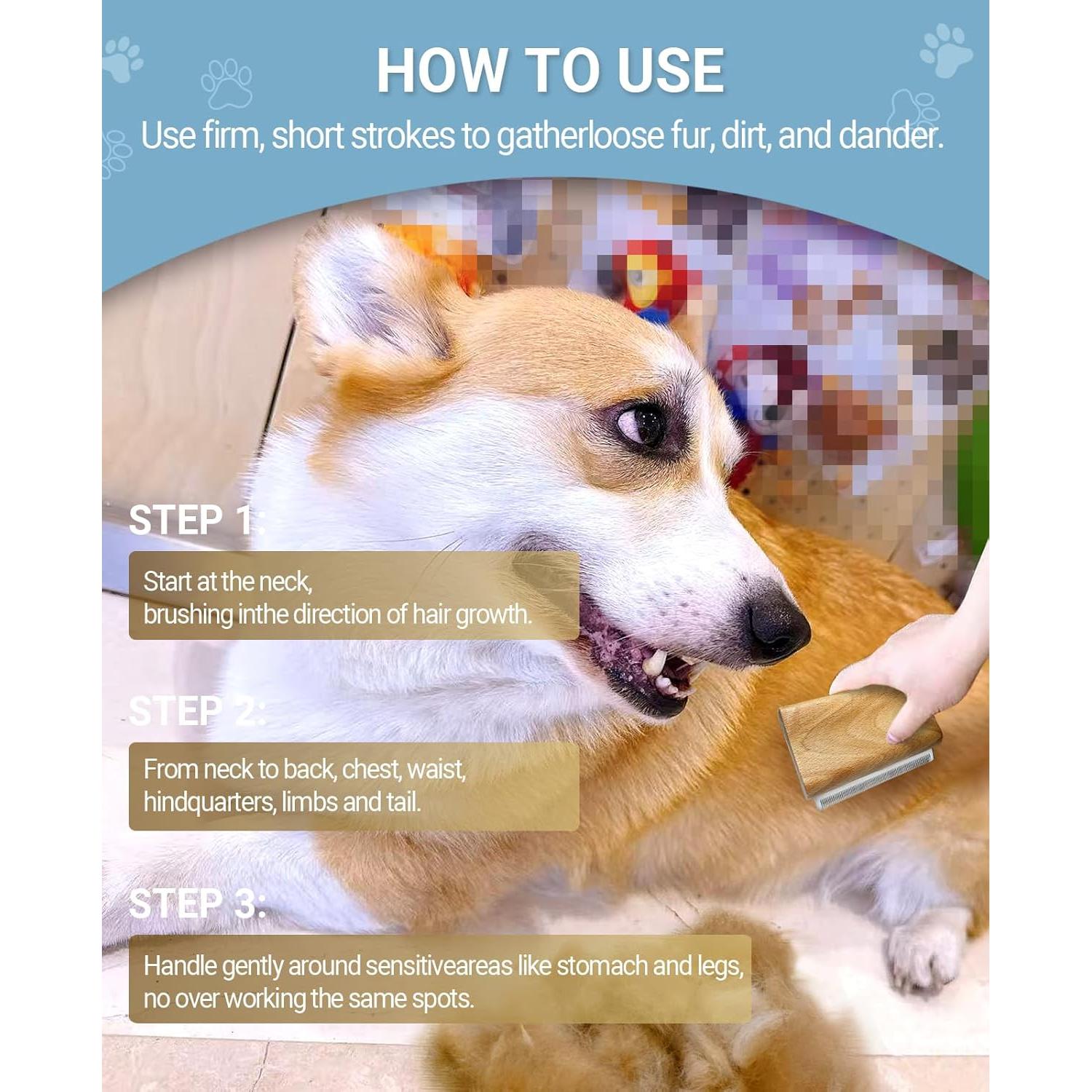 Cepillo Deshedding para Perros y Gatos KAIFONG - S (7.62 cm)