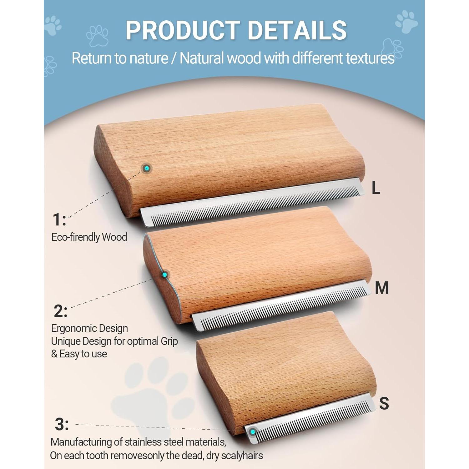 Cepillo Deshedding para Perros y Gatos KAIFONG - S (7.62 cm)