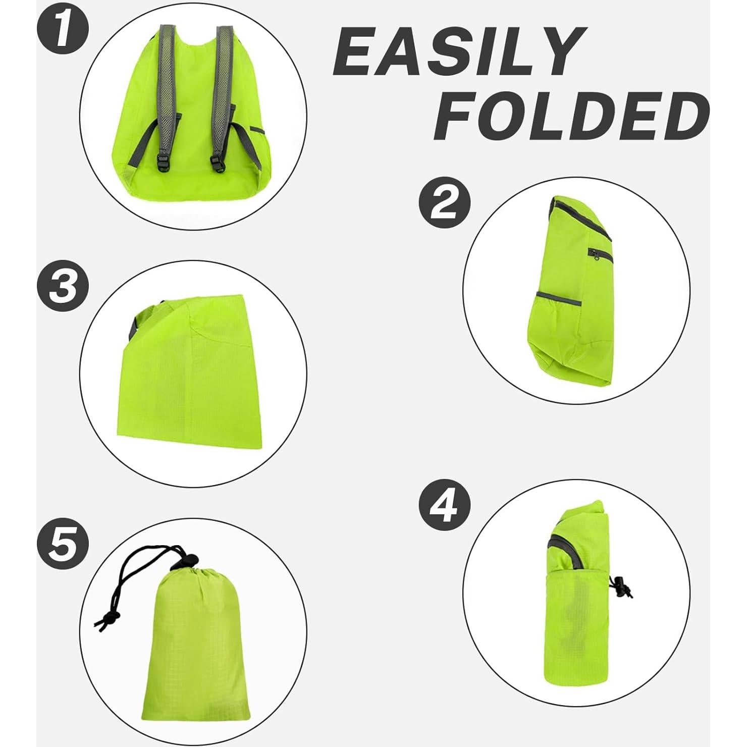 Mochila de Senderismo Plegable Repelente al Agua 40.6x25.4cm