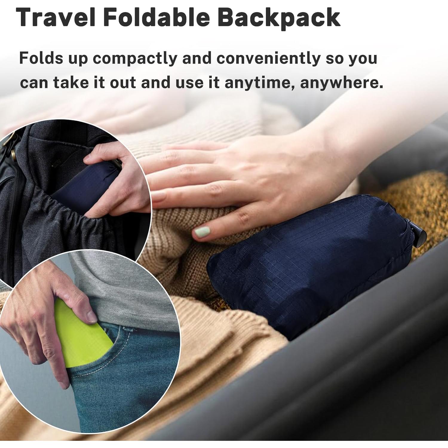 Mochila de Senderismo Plegable Repelente al Agua 40.6x25.4cm