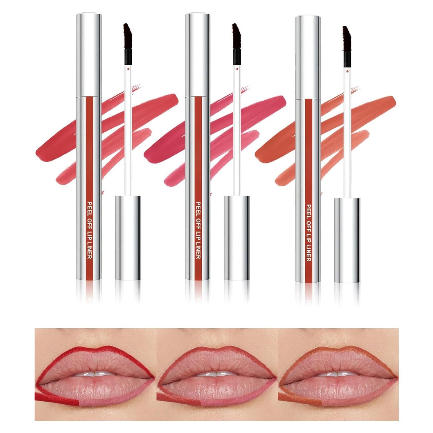 Juego de 3 Lápices Labiales Peel Off Larga Duración - Alta Pigmentación