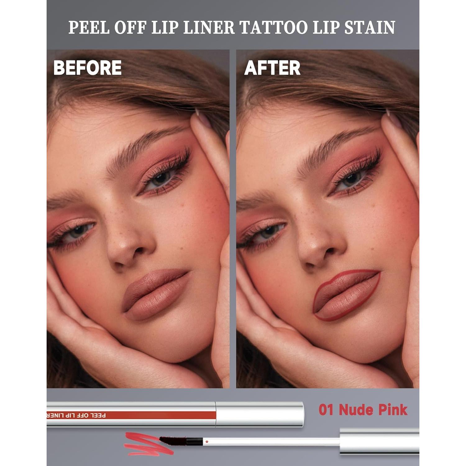 Juego de 3 Lápices Labiales Peel Off Larga Duración - Alta Pigmentación