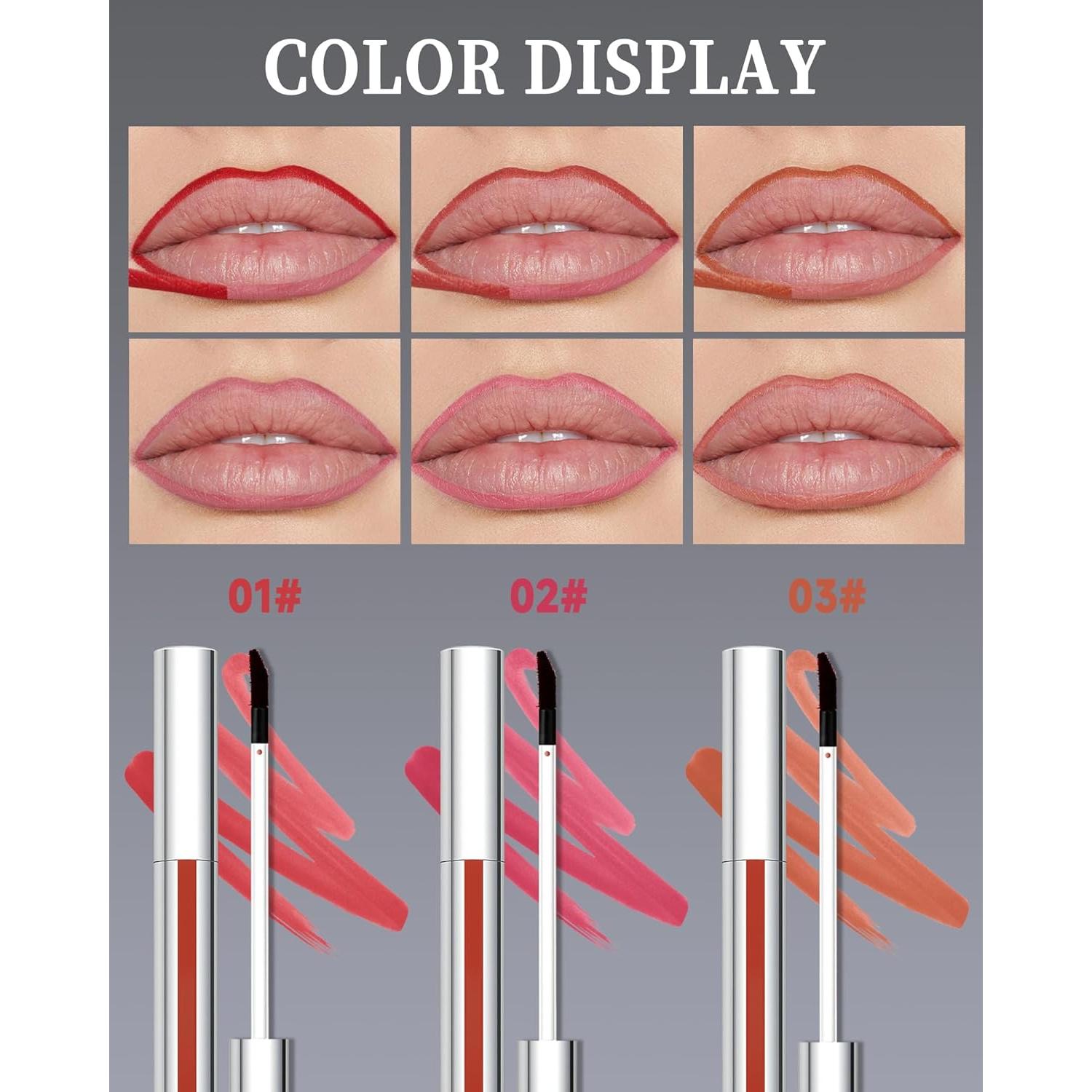 Juego de 3 Lápices Labiales Peel Off Larga Duración - Alta Pigmentación