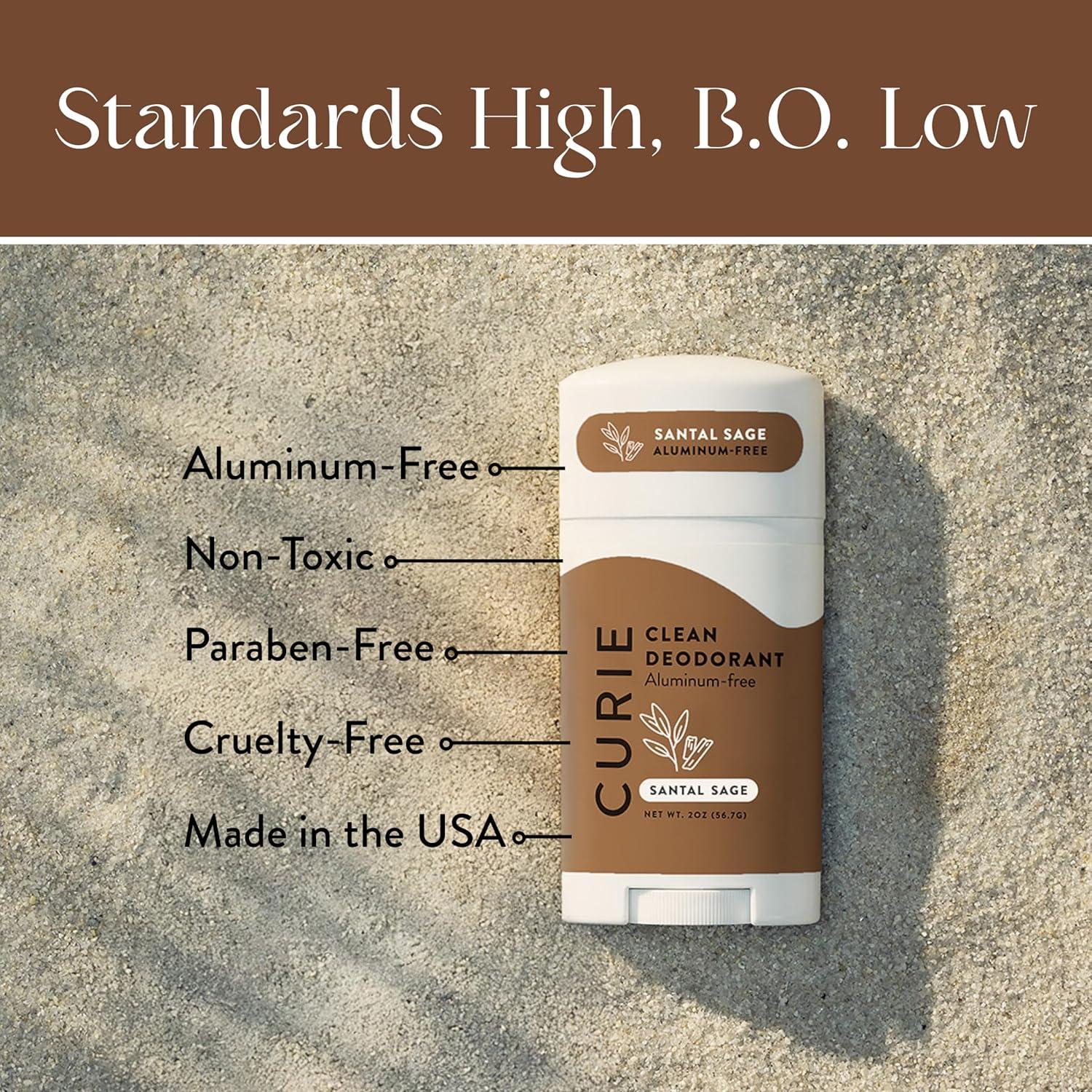 Trío de Desodorante Natural Curie para Mujeres - Coco, Oceánico y Salvia