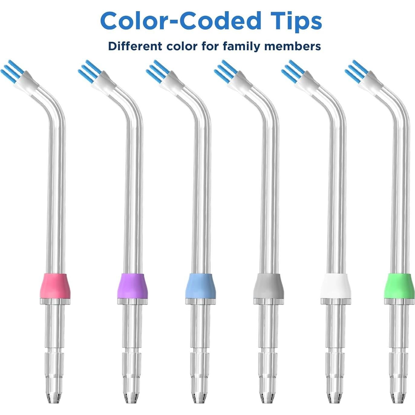 Replacement Heads for Waterpik, Replacement Picks for Water Pik Water Flosser (6 Plaque Chaser Tips)